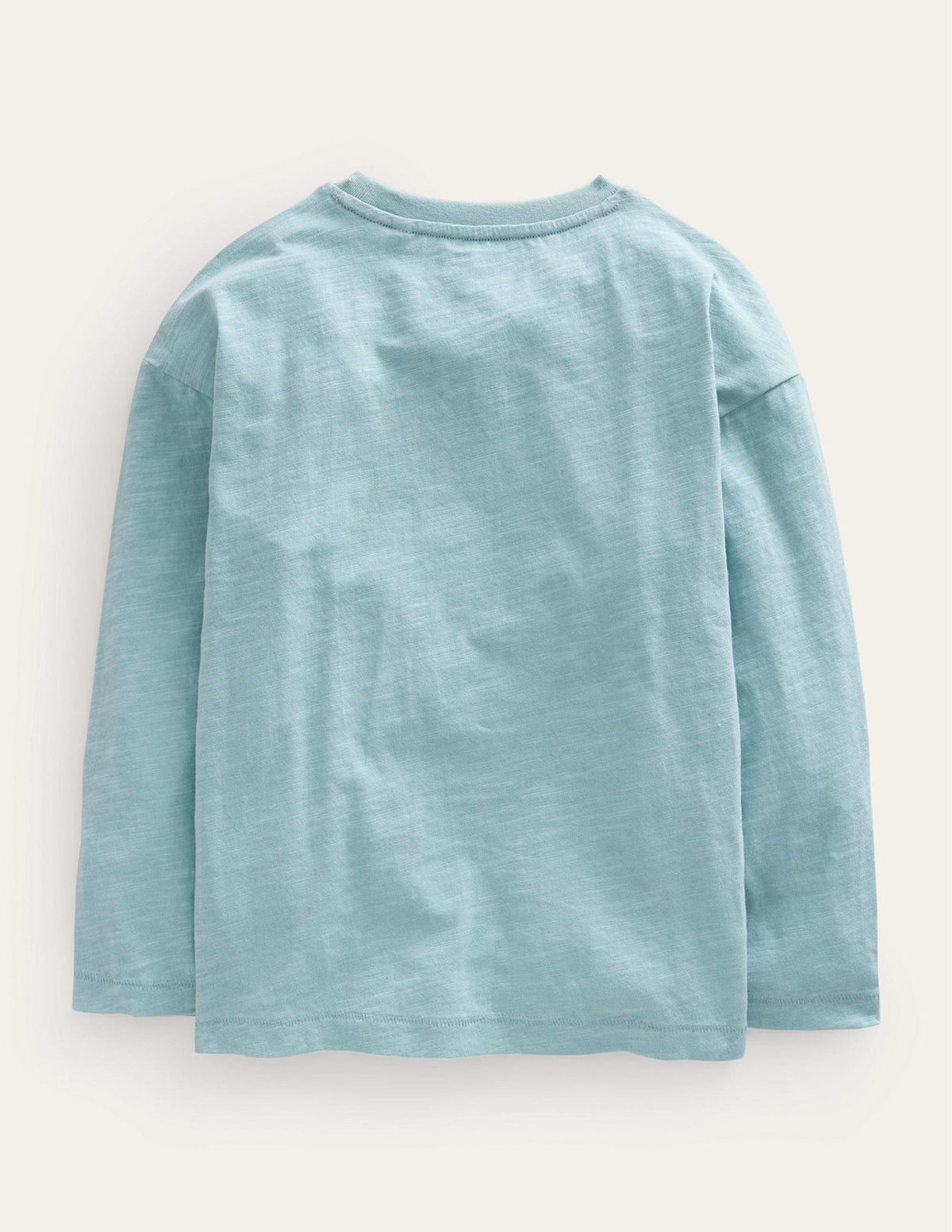 Embroidered Motif T-shirt-Ivory/Bluejay Stripe Toadstool-2