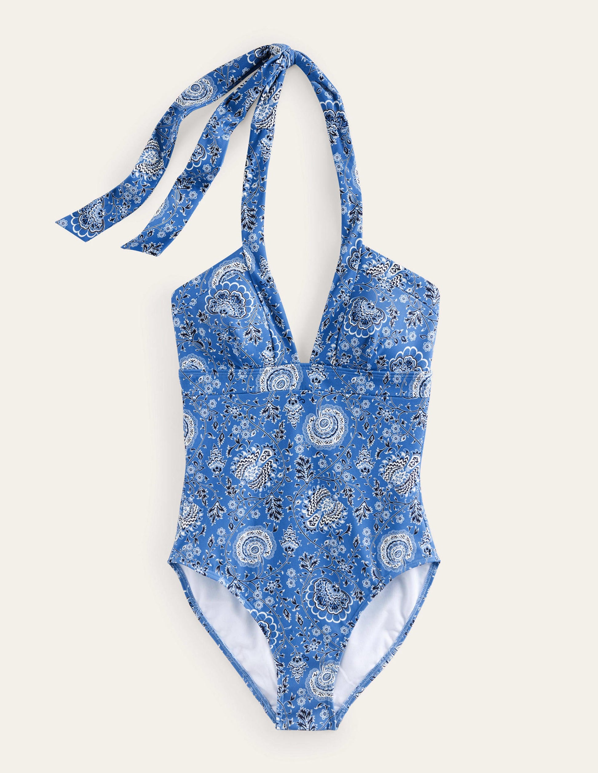Ithaca Halter Swimsuit-Azure, Gardenia Grove-5