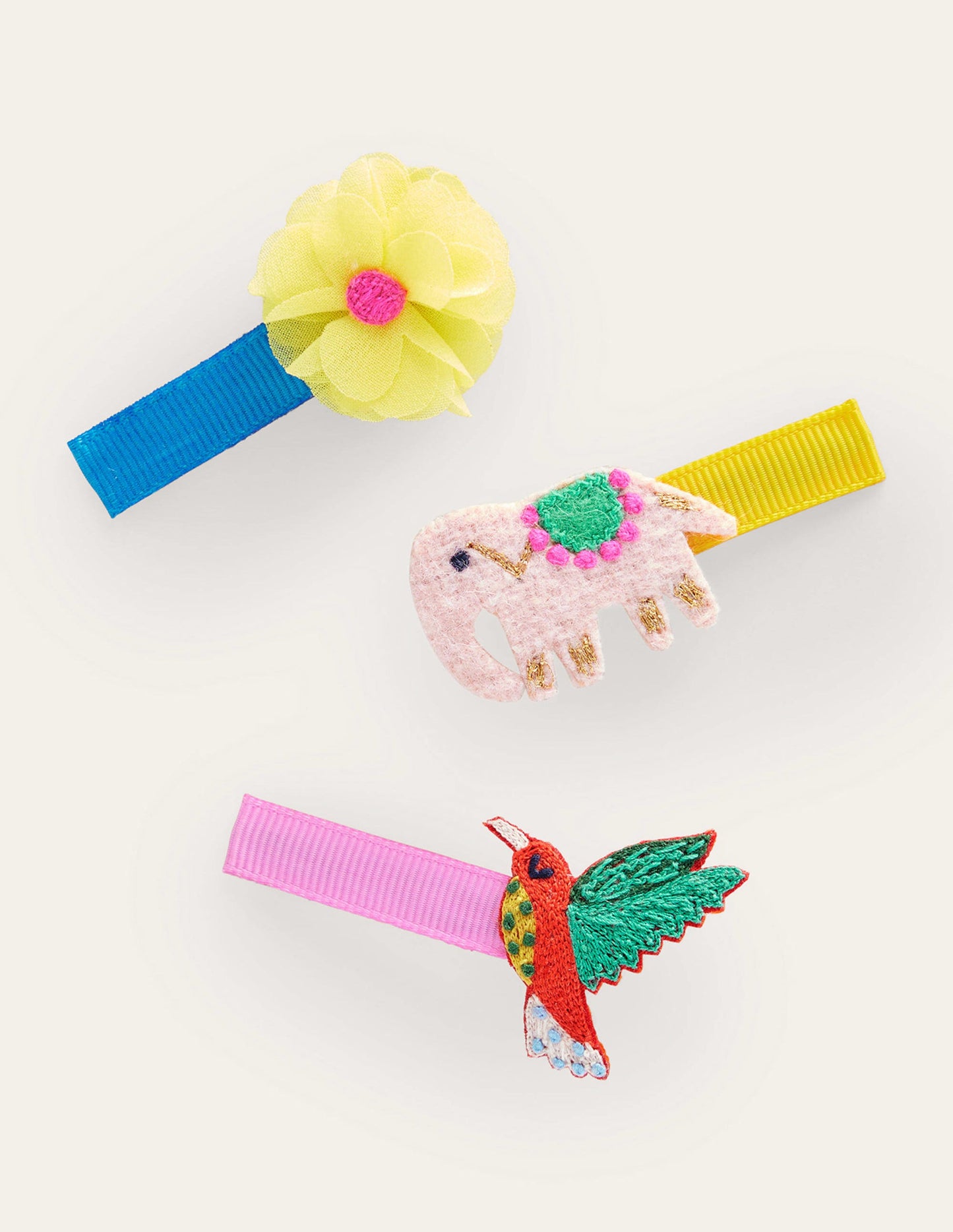 3 Pack Hair Clips-Tropical