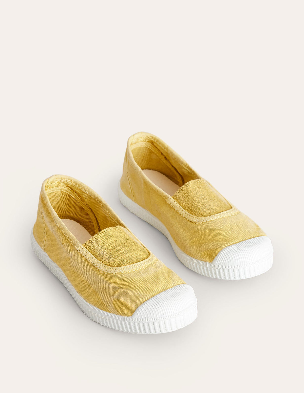 Canvas Plimsolls-Yellow-2