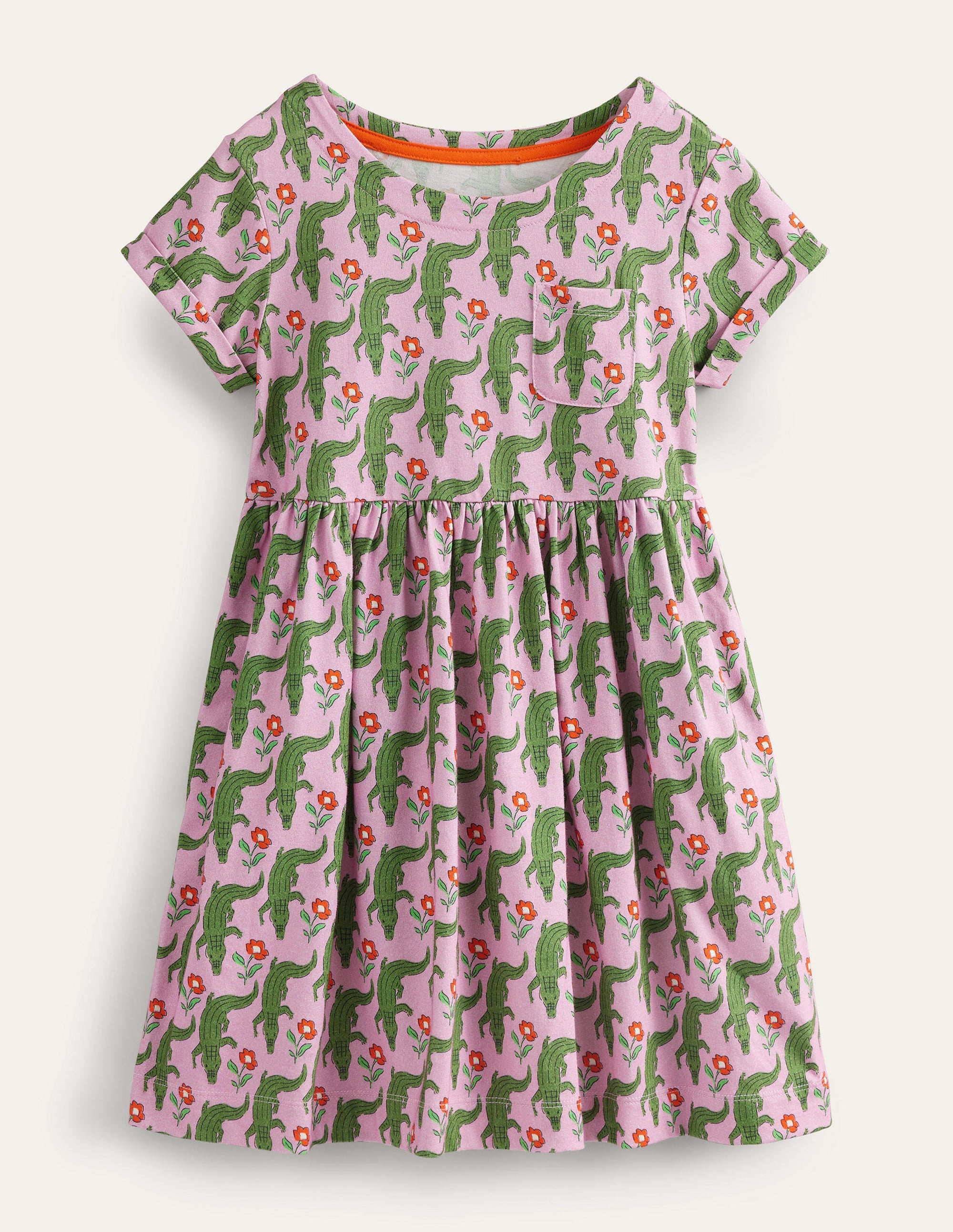 Short Sleeve Fun Jersey Dress-Soft Lavender Crocs - Image 1
