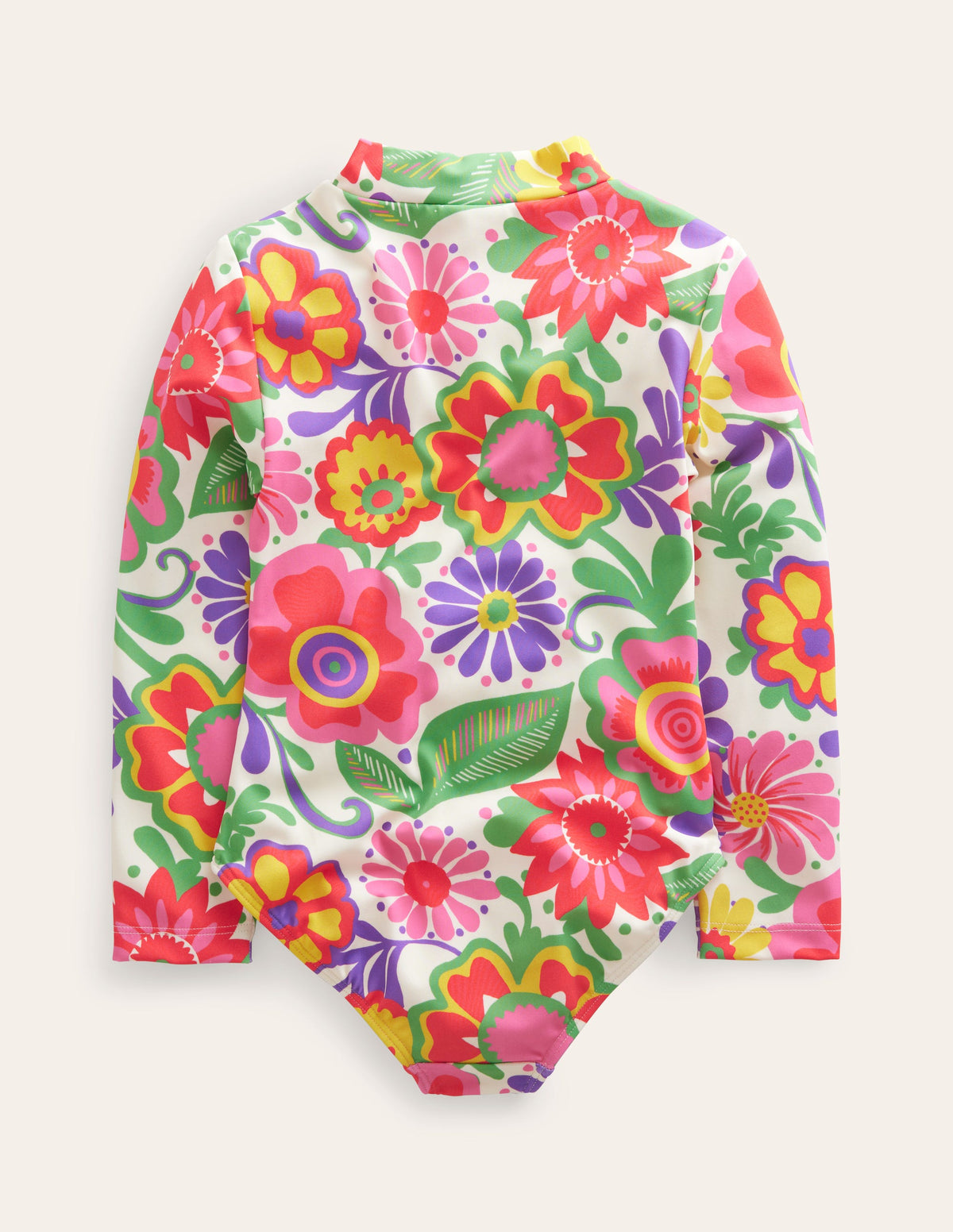 Long-sleeved Swimsuit-Multi Festival Flower-2