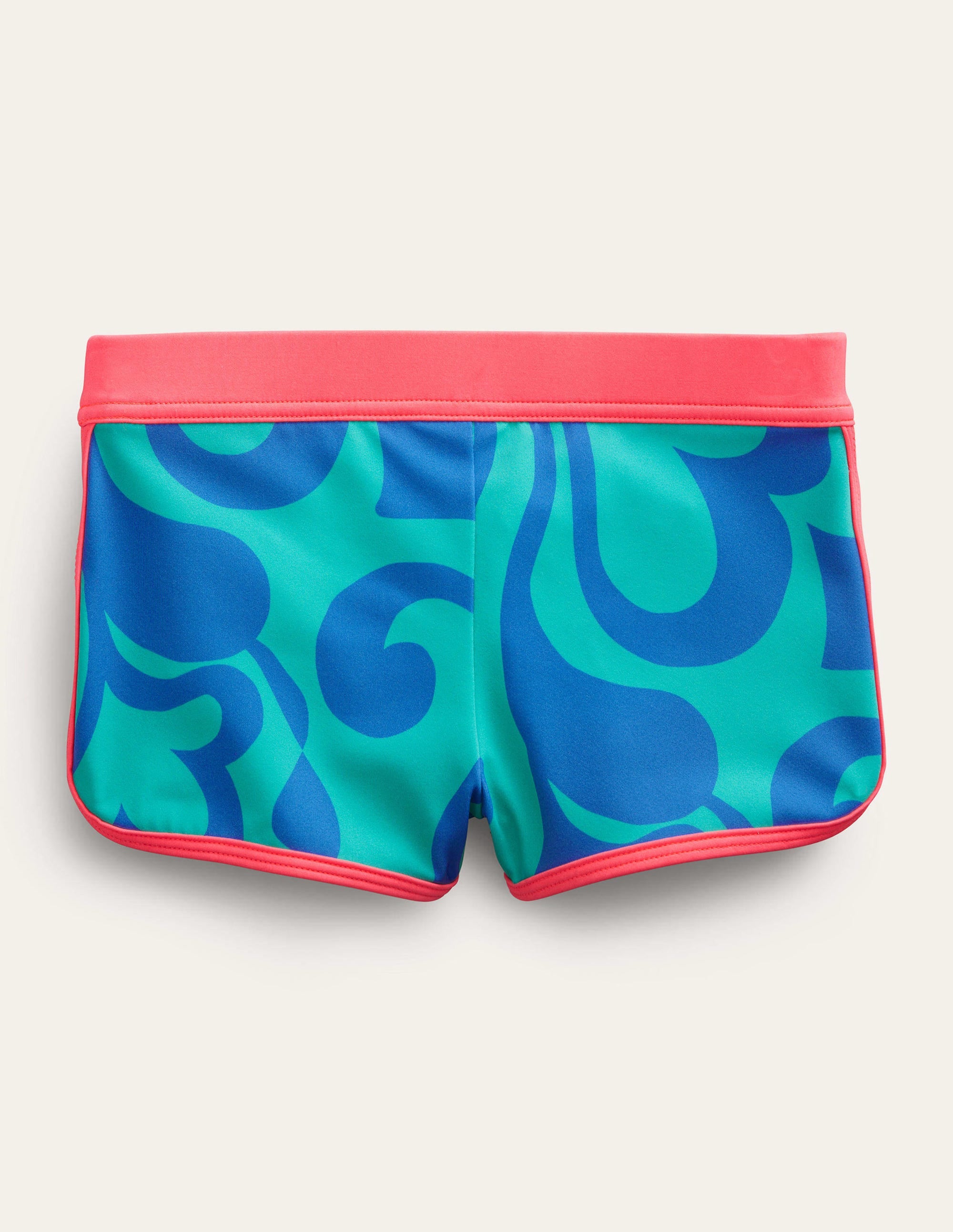 Patterned Swim Shorts-Tropical Green Summer Stencil - Image 2