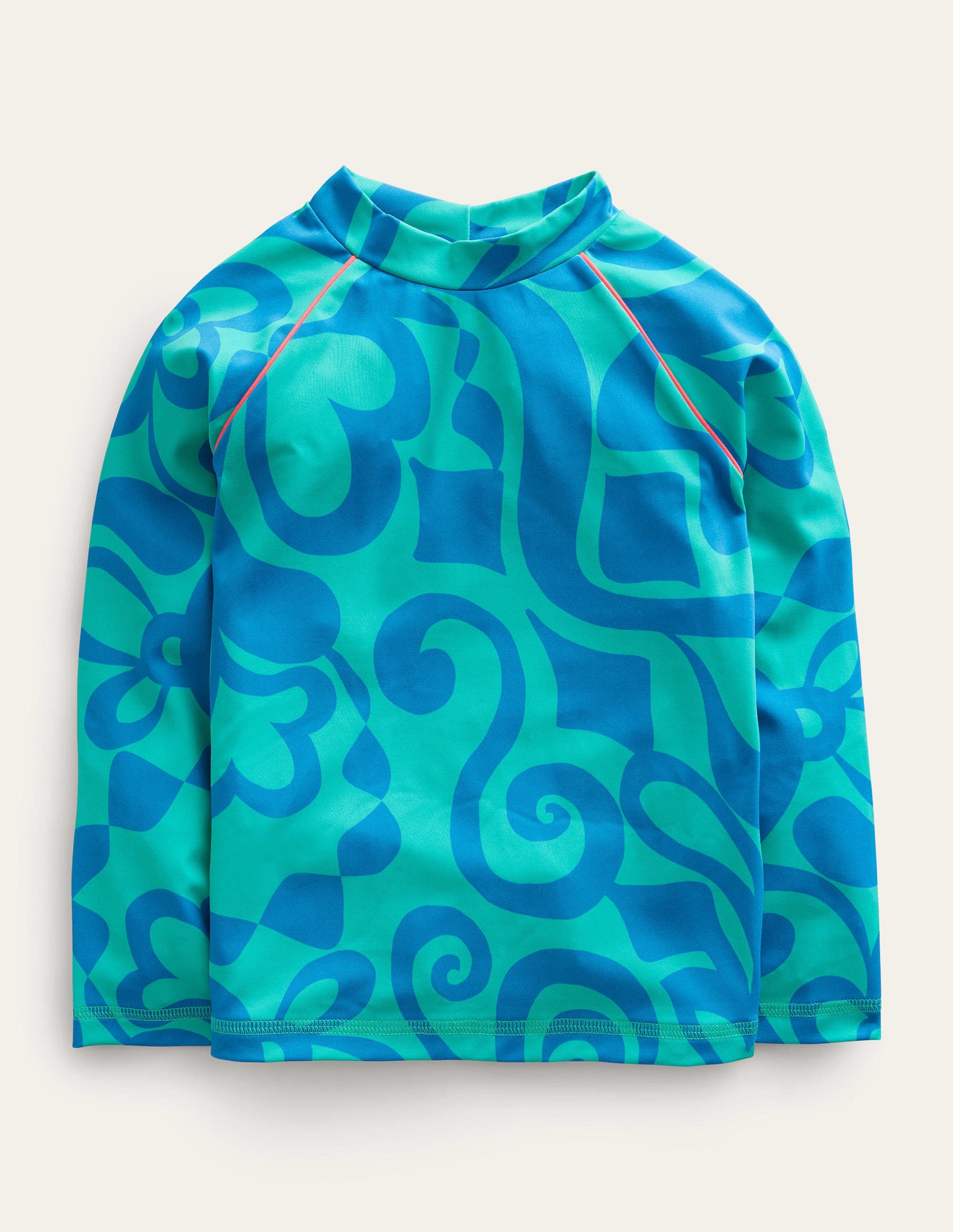 Patterned Rash Vest-Tropical Green Summer Stencil - Image 1