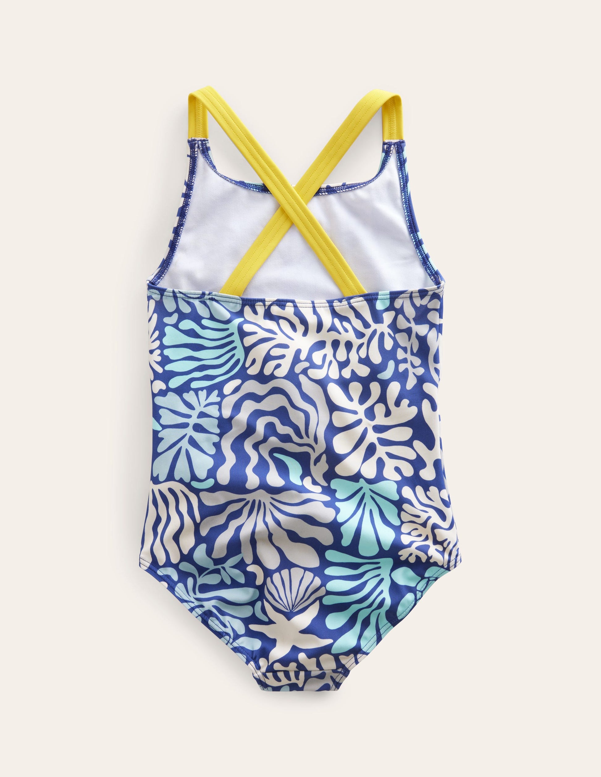 Cross-back Printed Swimsuit-Starboard Coral Reef-2