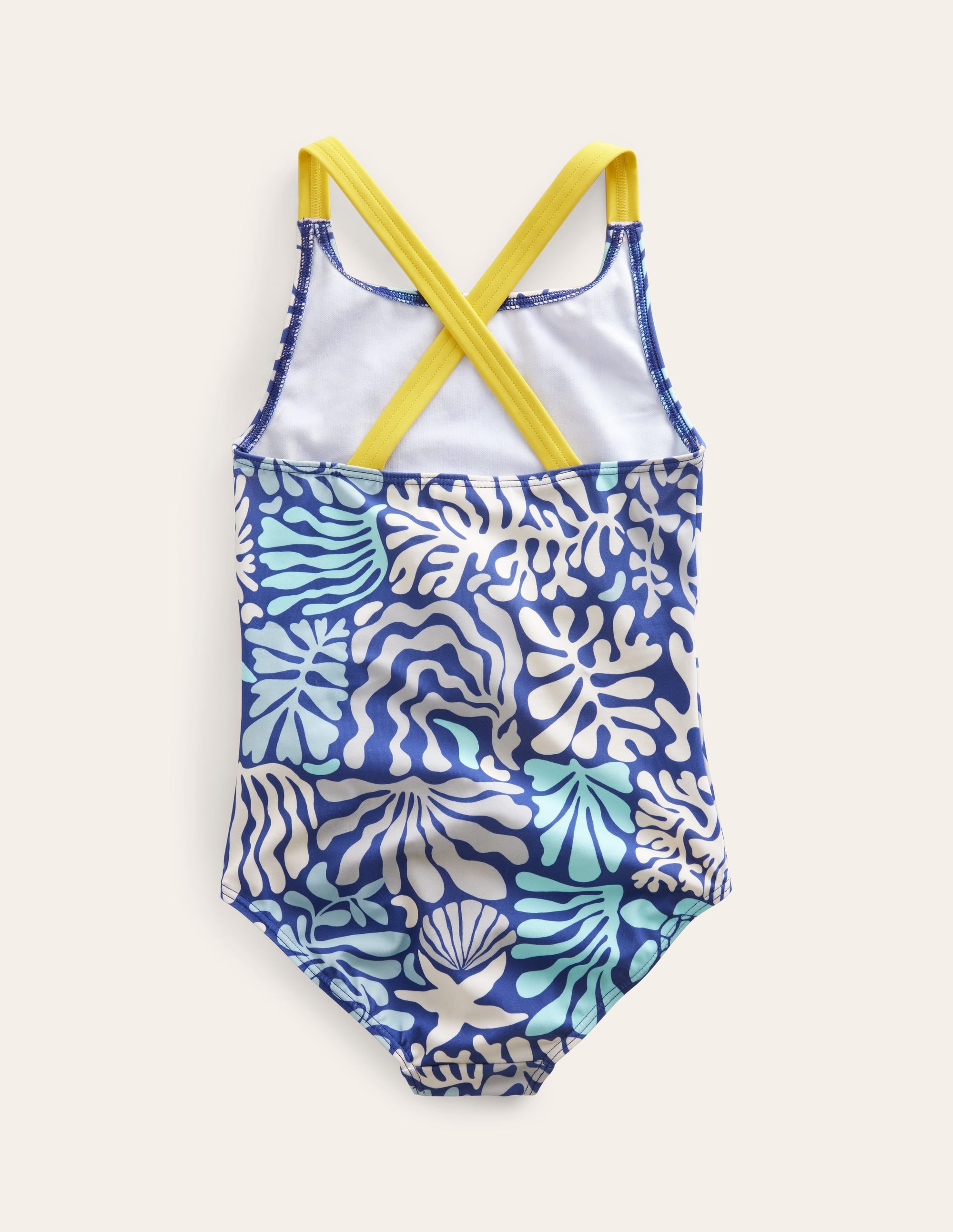 Cross-back Printed Swimsuit-Starboard Coral Reef - Image 2