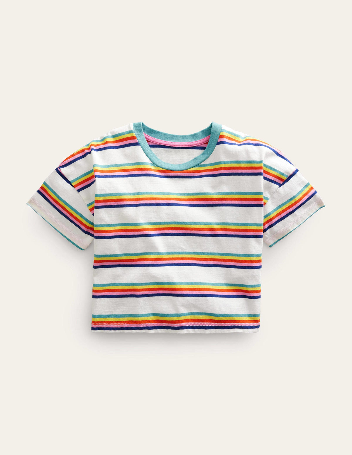 Relaxed T-shirt-Rainbow Spaced Stripe - Image 1