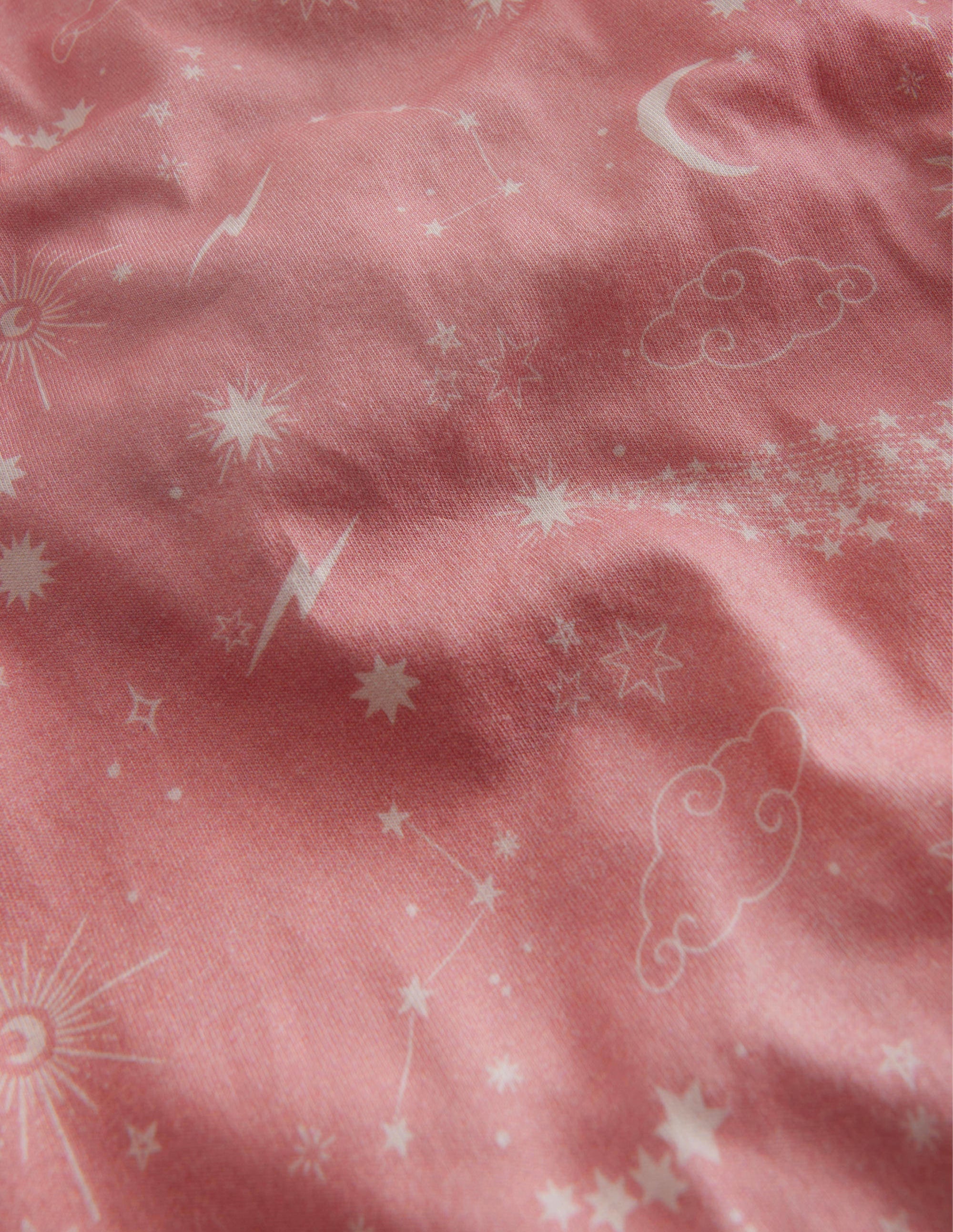 Jersey Harem Trousers-Peach Punch Pink Stars - Image 3