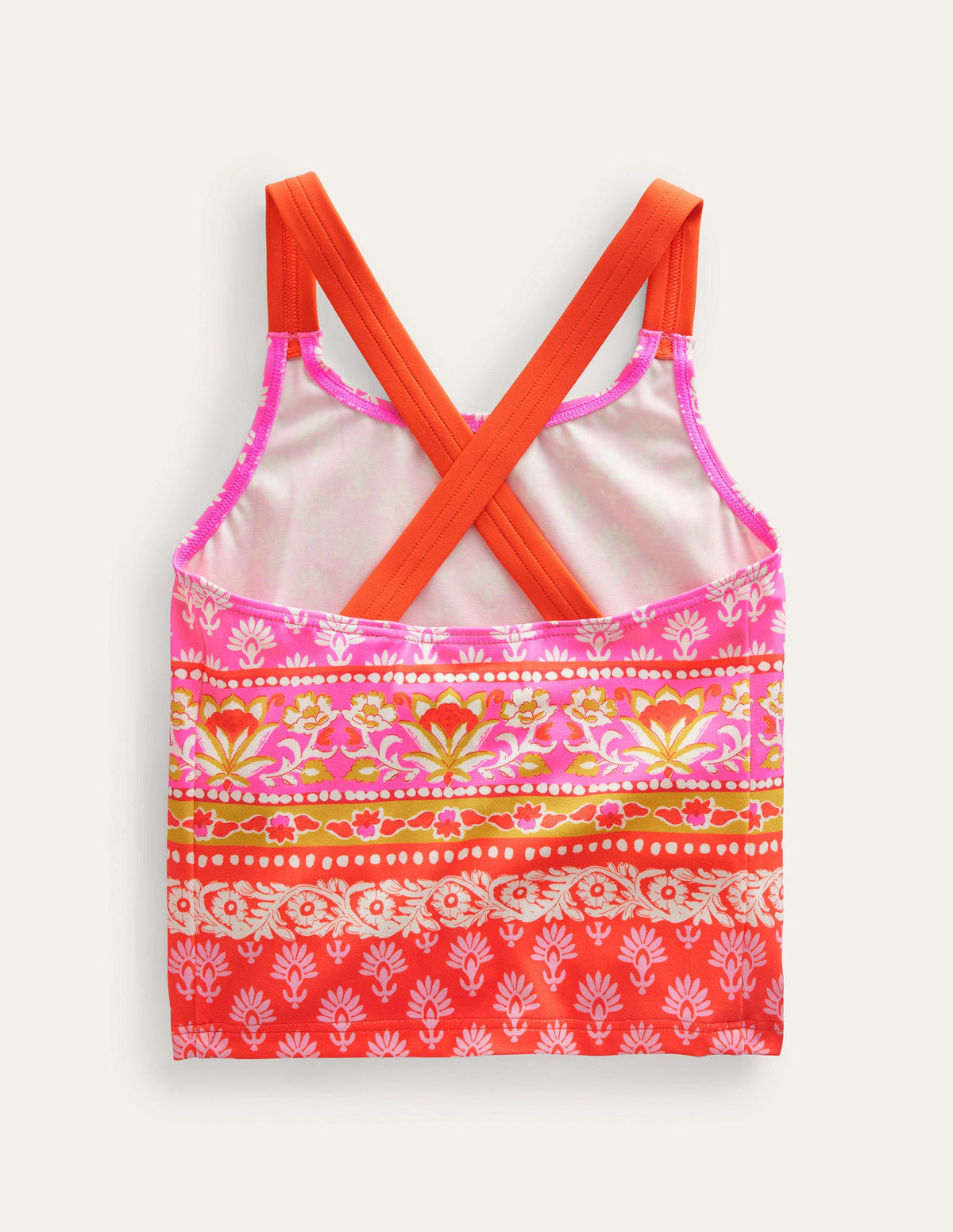 Cross Back Tankini Top-Firework Woodblock-2