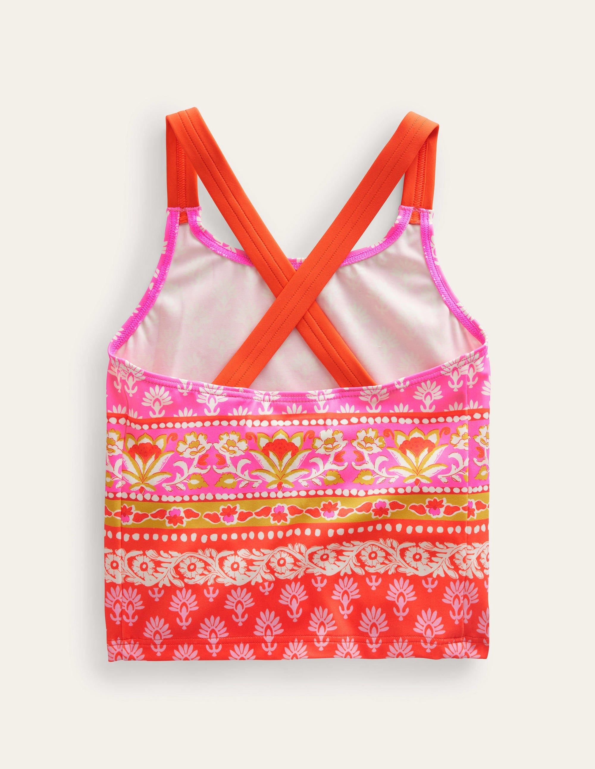 Cross Back Tankini Top-Firework Woodblock - Image 2