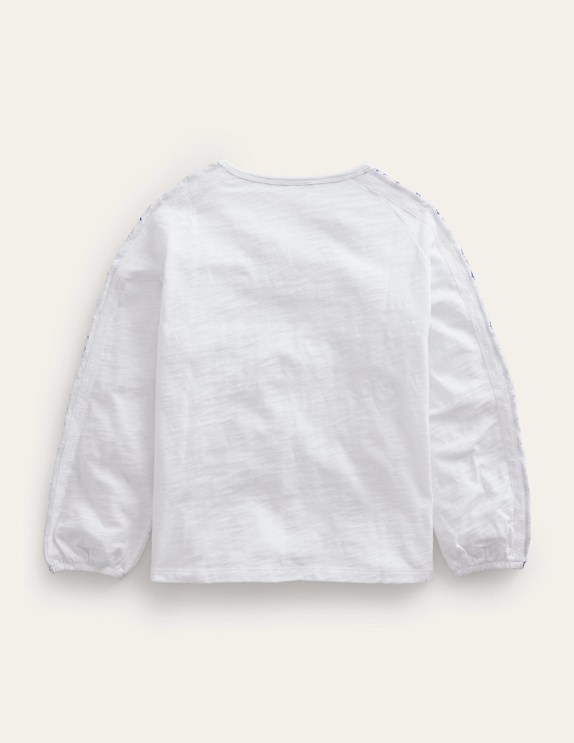 Jersey Embroidered top-White - Image 2