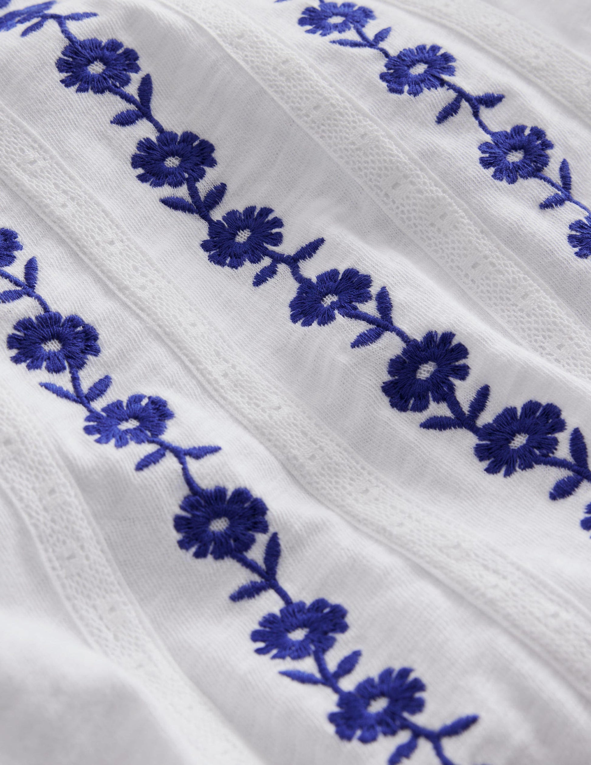 Jersey Embroidered top-White-3