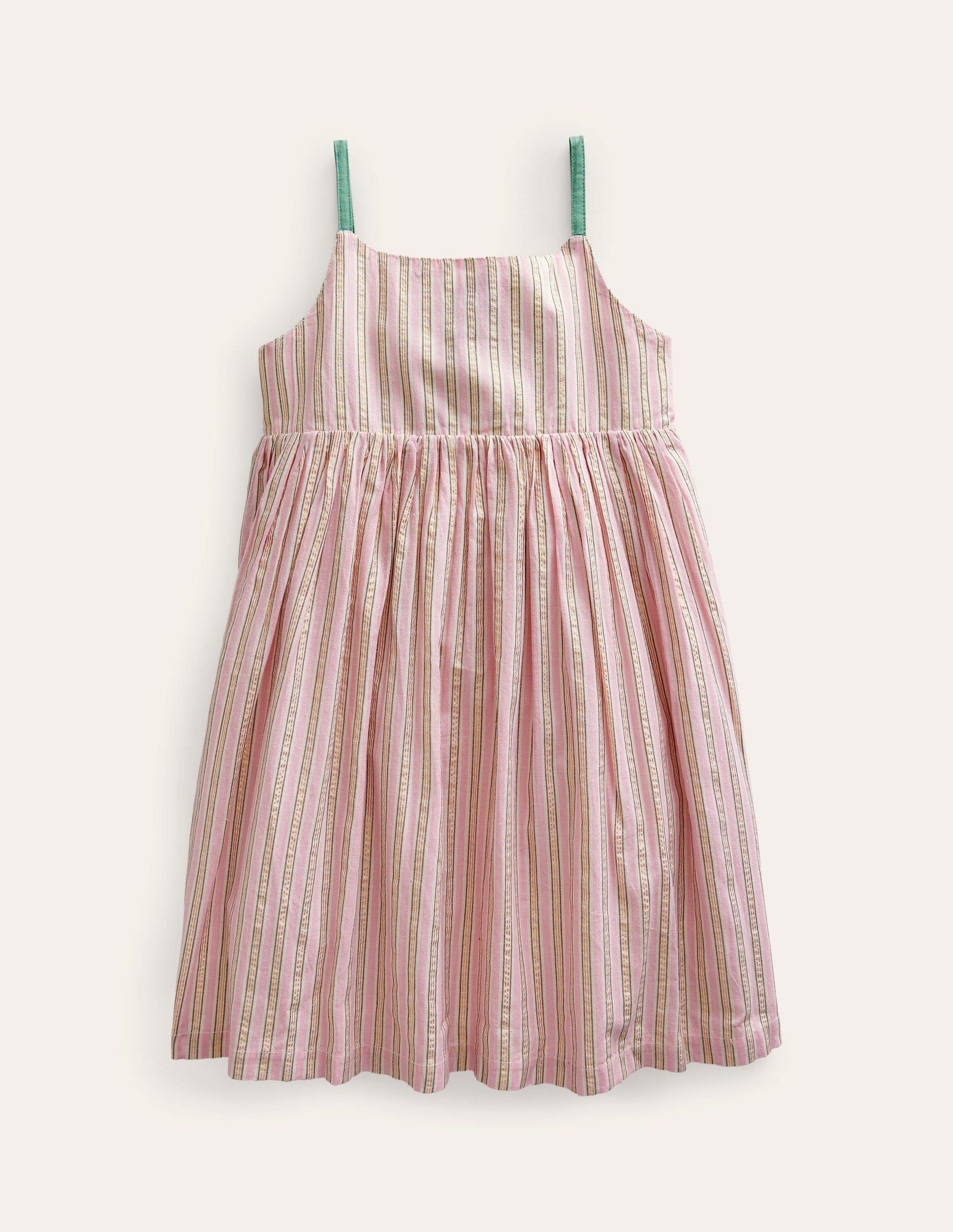 Back Detail Cut Out Dress-Lilac and Metallic Stripe-1