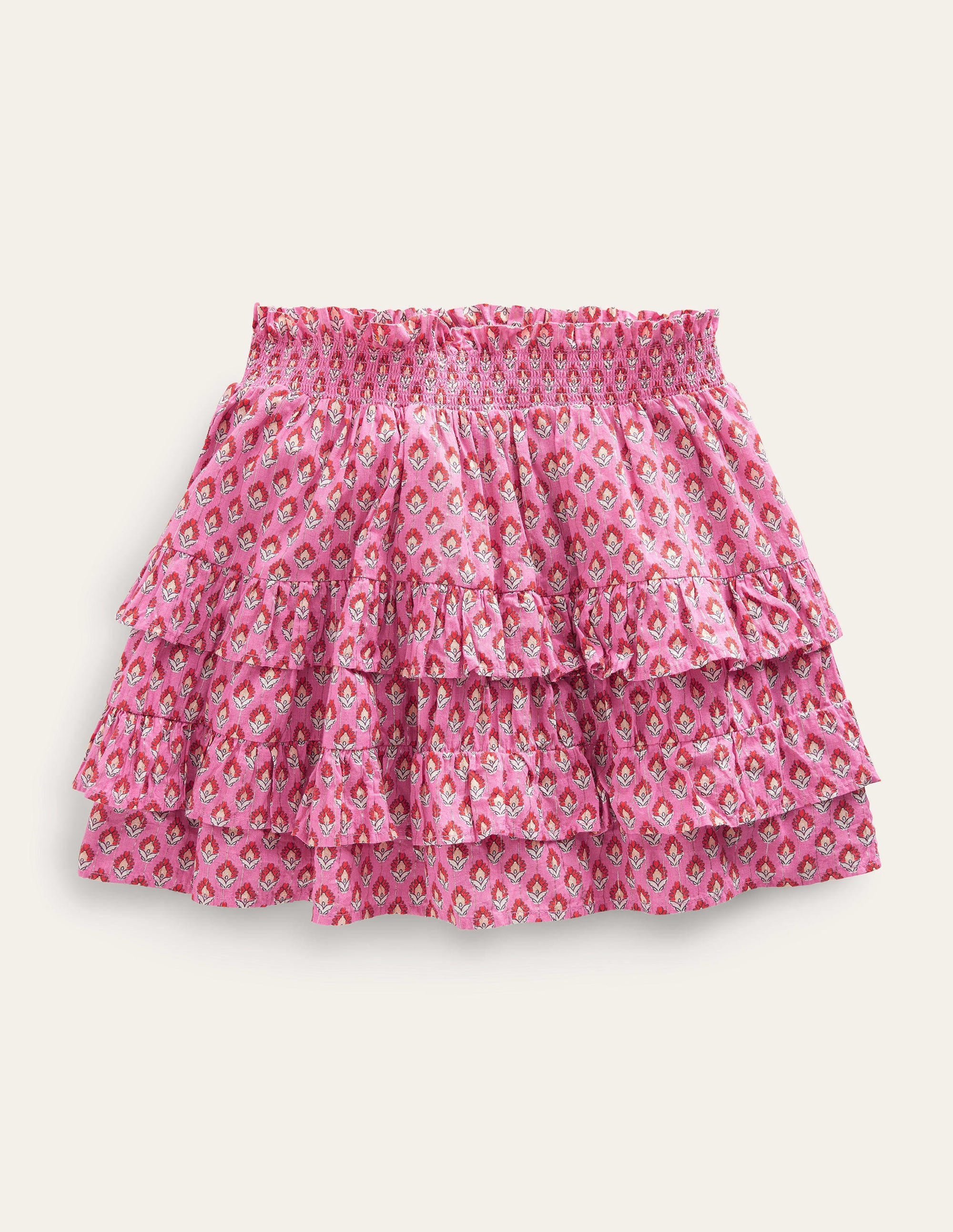 Ruffle Mini Skort-Azalea Woodblock - Image 1