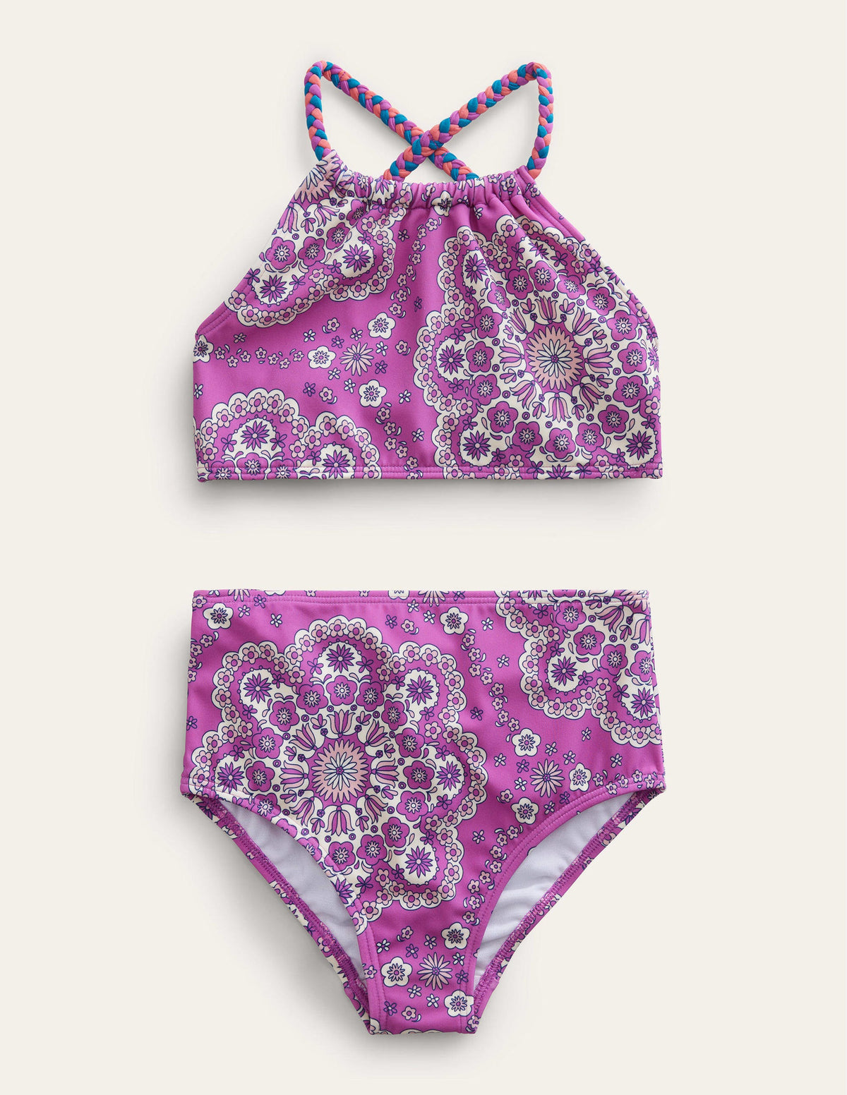 Loop Back Bikini-Radiant Orchid Dizzy Daisy - Image 1