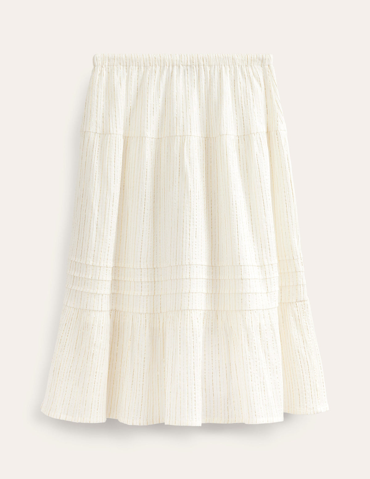Metallic Maxi Skirt-Ivory - Image 2