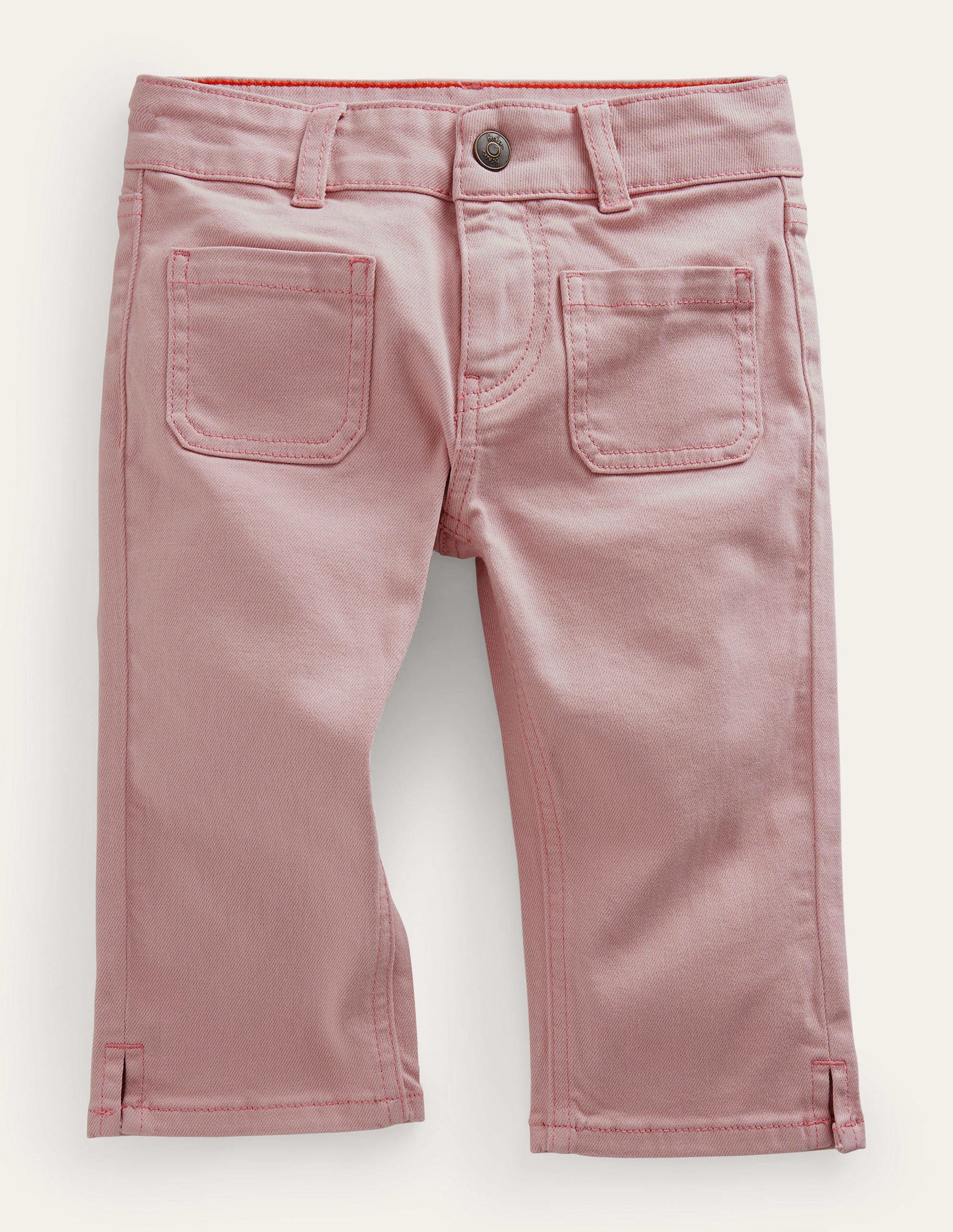 Cropped Woven Trousers-Boto Pink-1