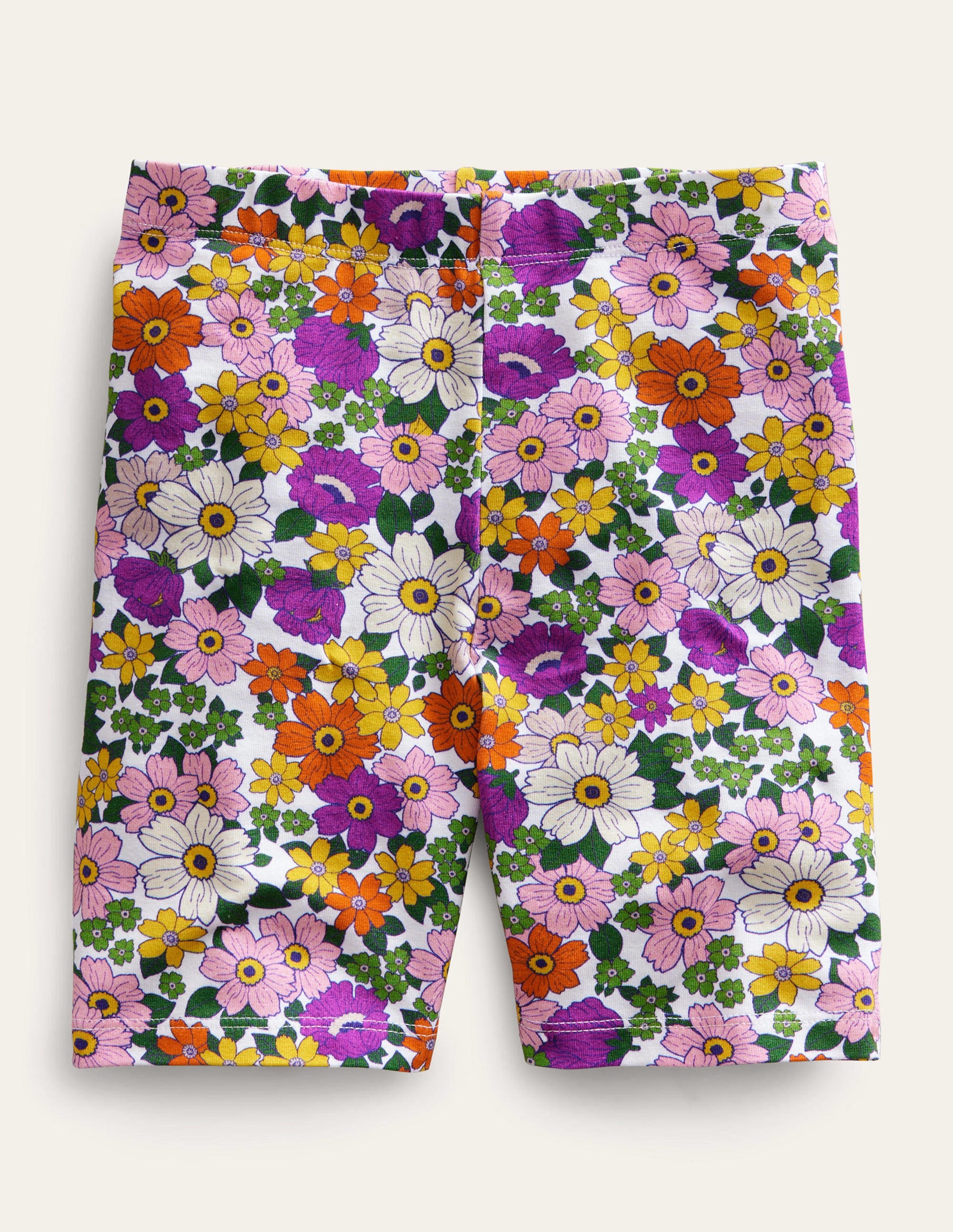 Cycling Shorts-Radiant Orchid Purple Floral - Image 1