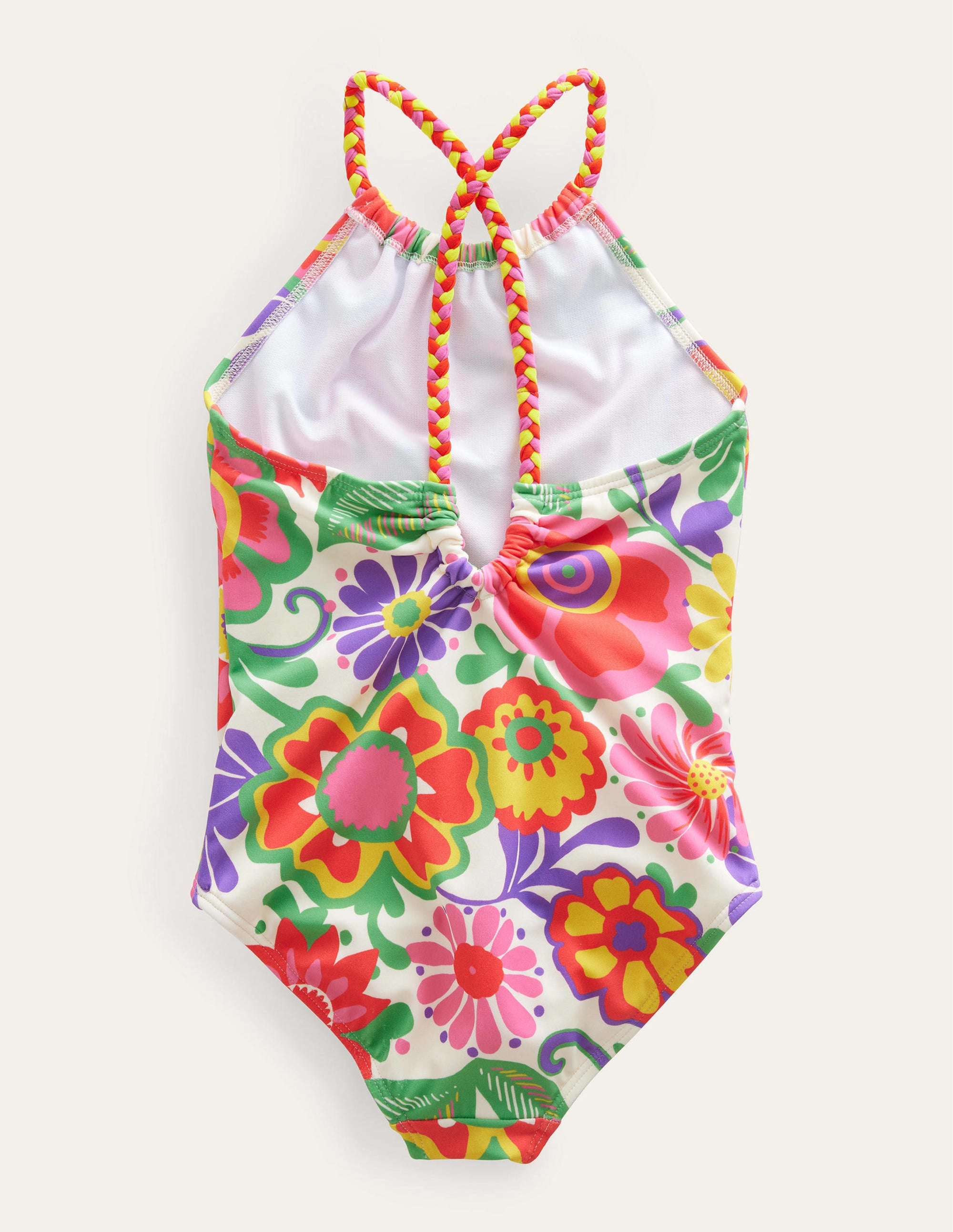 Braided Loop Back Swimsuit-Multi Festival Flower - Image 2