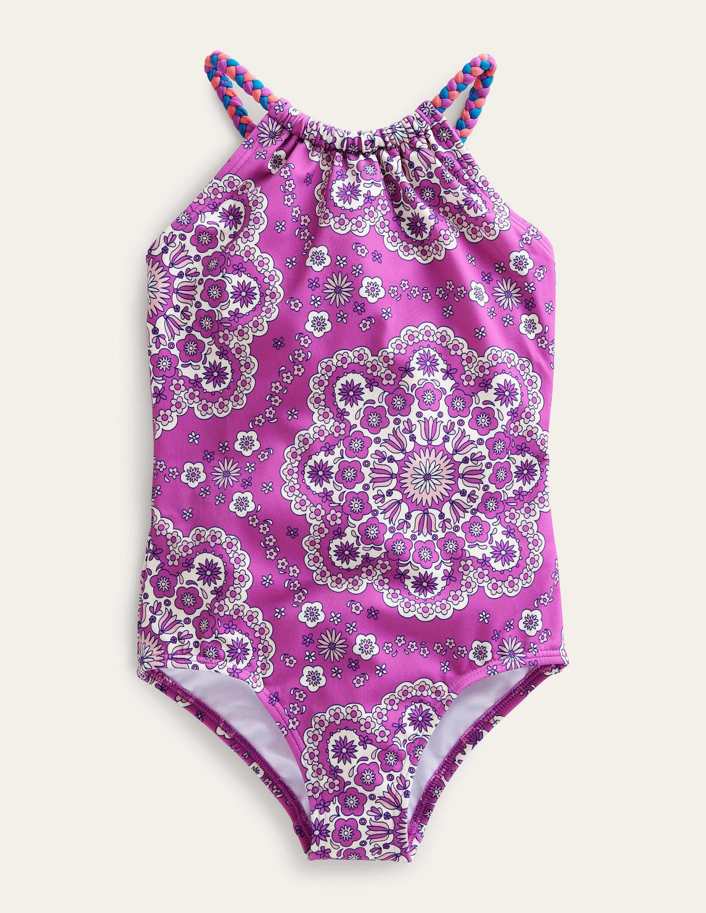 Braided Loop Back Swimsuit-Radiant Orchid Dizzy Daisy