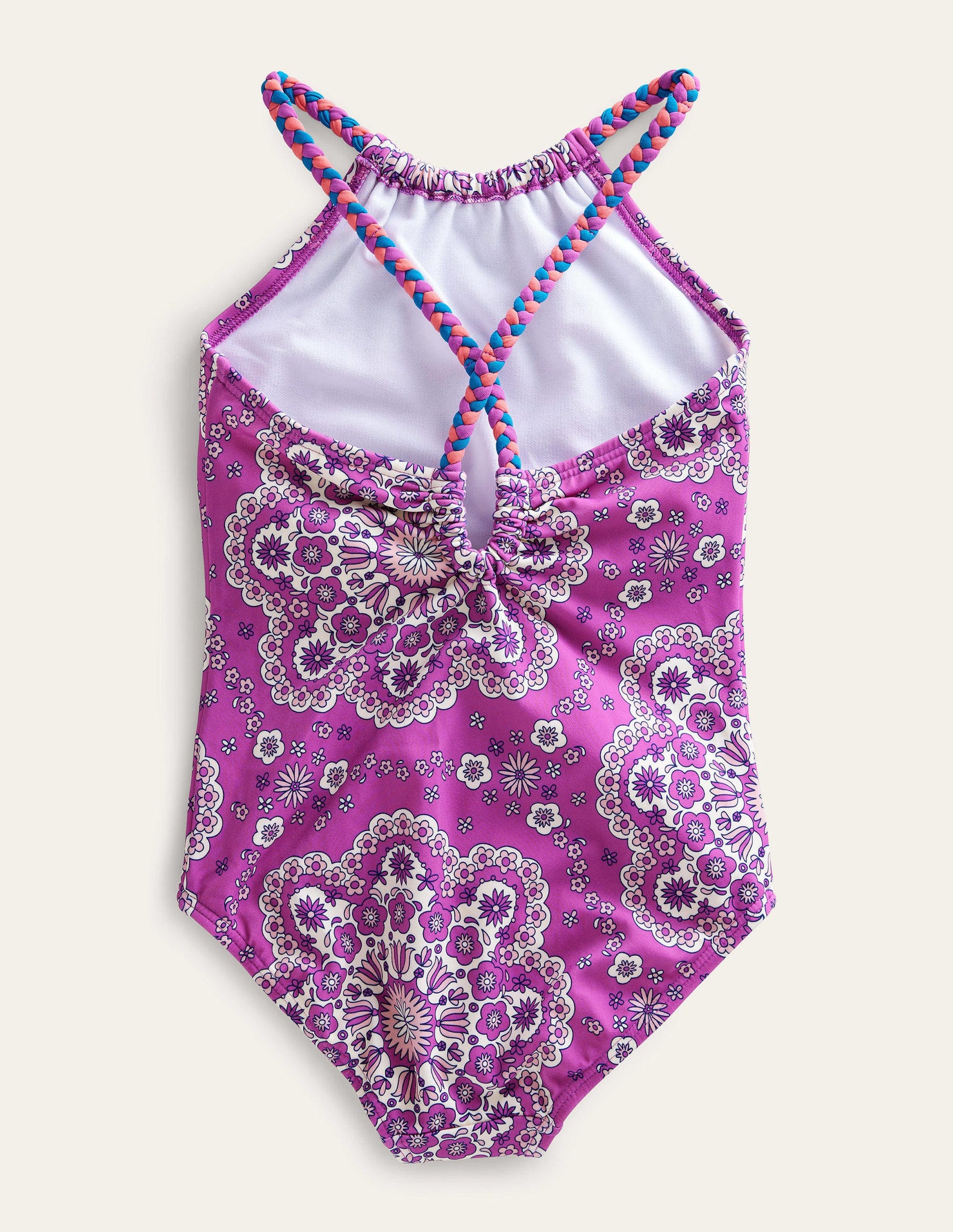 Braided Loop Back Swimsuit-Radiant Orchid Dizzy Daisy-2
