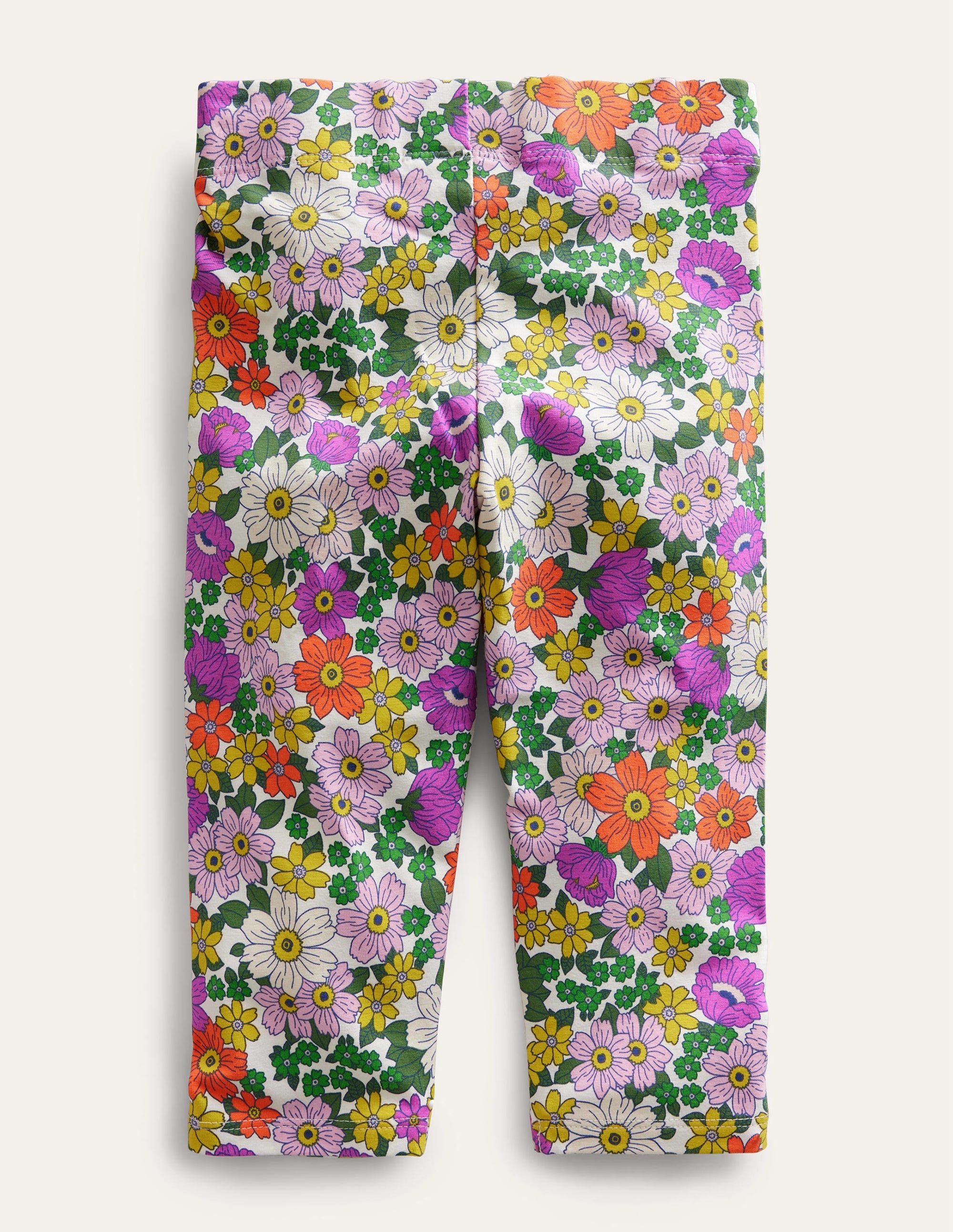 Fun Cropped Leggings-Radiant Orchid Floral - Image 2