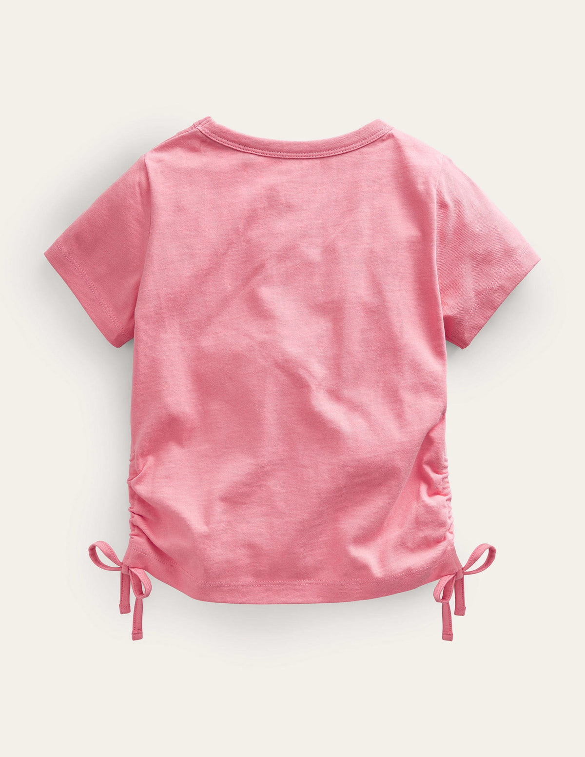 Ruched Side Tee-Peach Punch Pink - Image 2