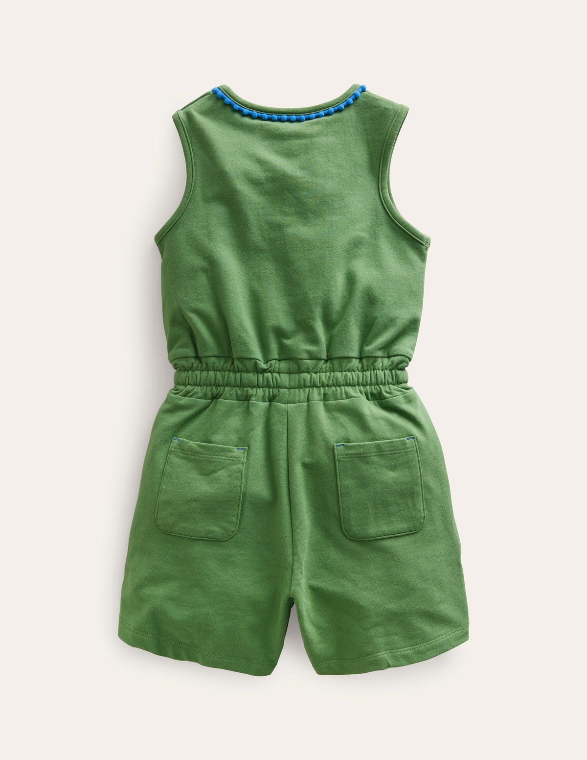Relaxed Jersey Playsuit-Safari Green - Image 2