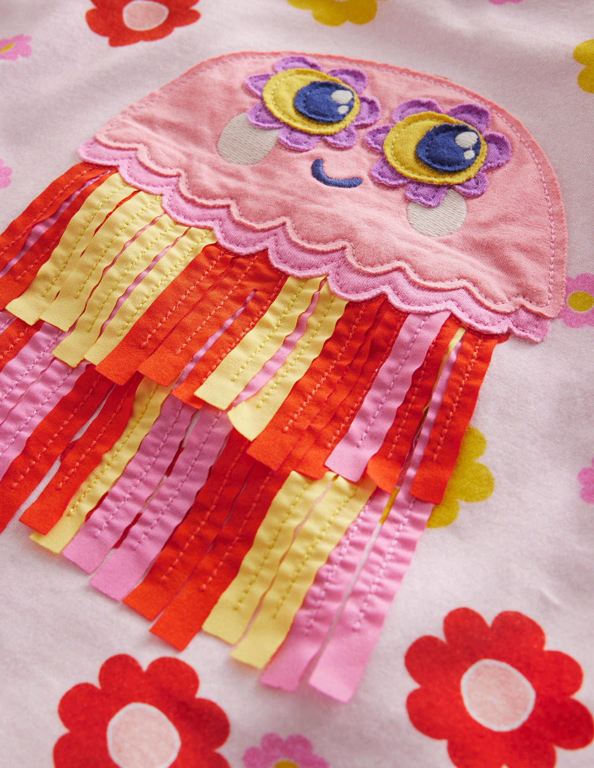 Appliqué Flutter Jellyfish Top-Fire Red Jellyfish - Image 3