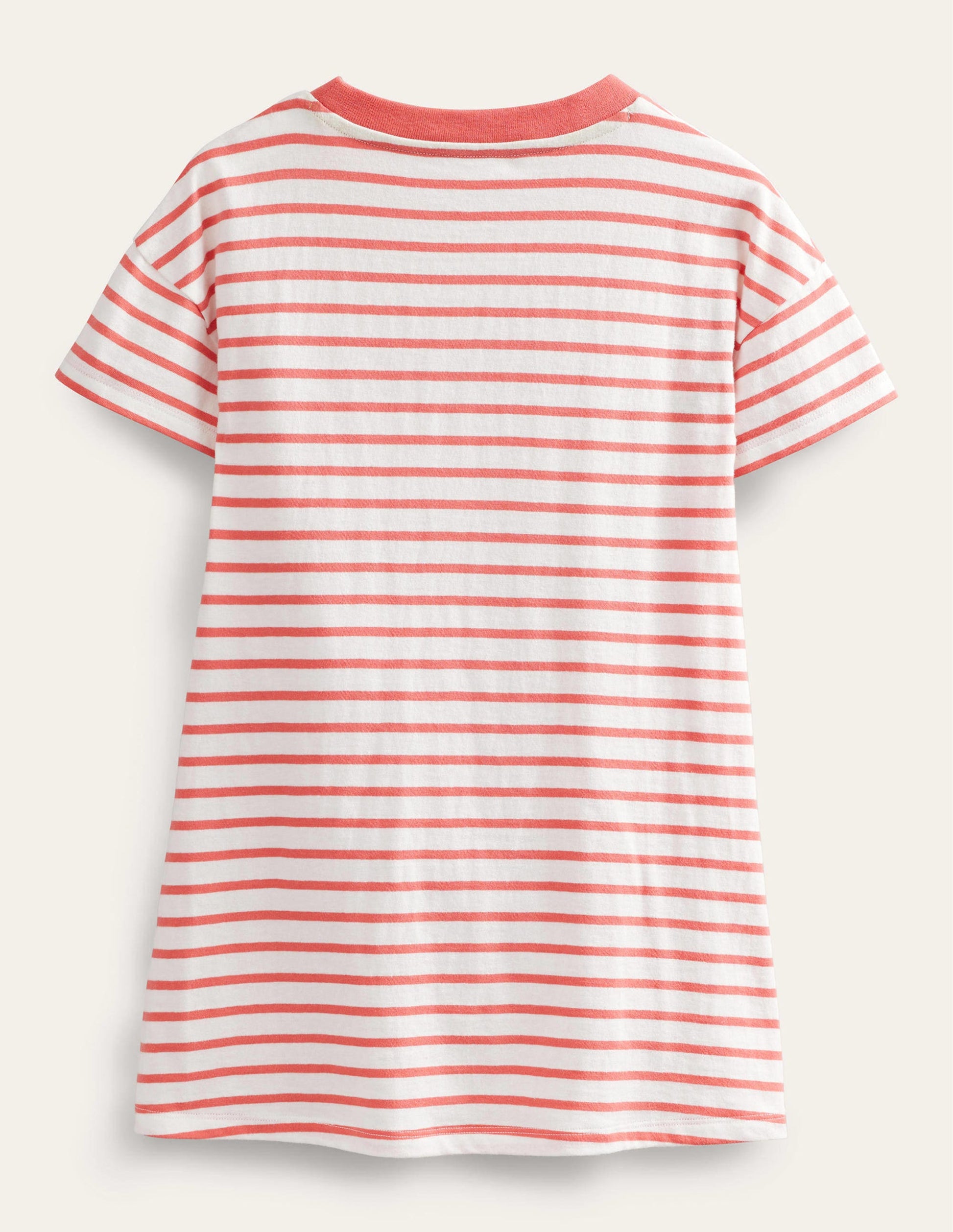 Printed Logo Jersey Dress-Peach Punch Pink Butterfly-2