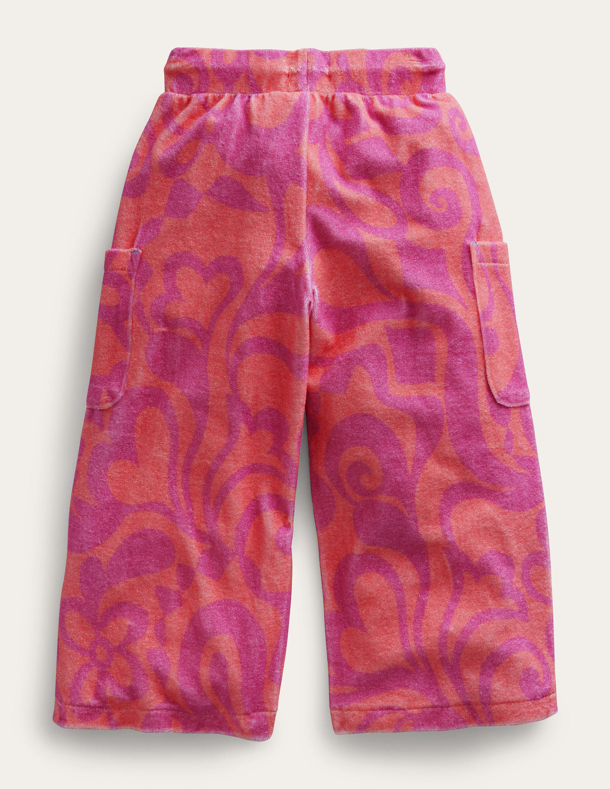 Printed Towelling  Cargo-Peach Punch Pink-2