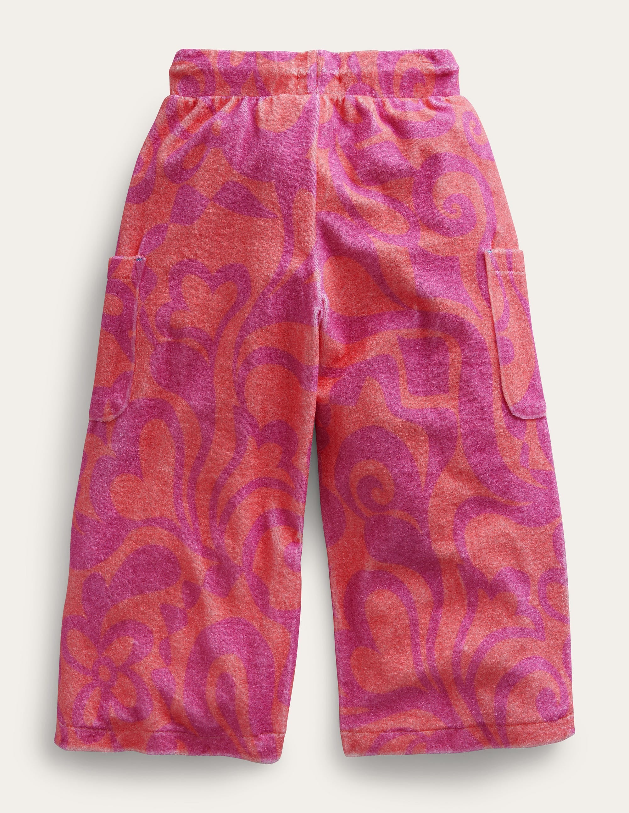 Printed Towelling  Cargo-Peach Punch Pink - Image 2