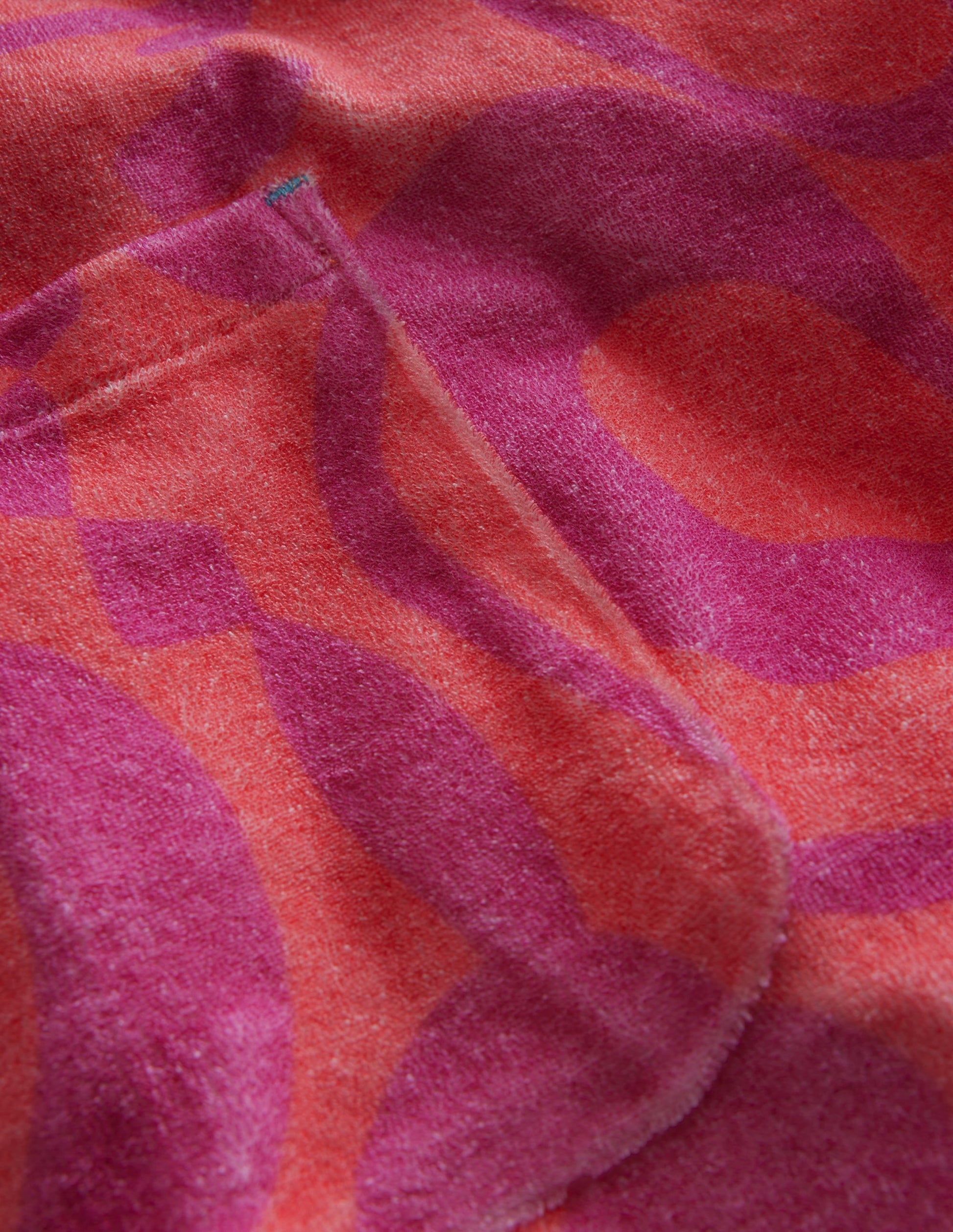 Printed Towelling  Cargo-Peach Punch Pink-3