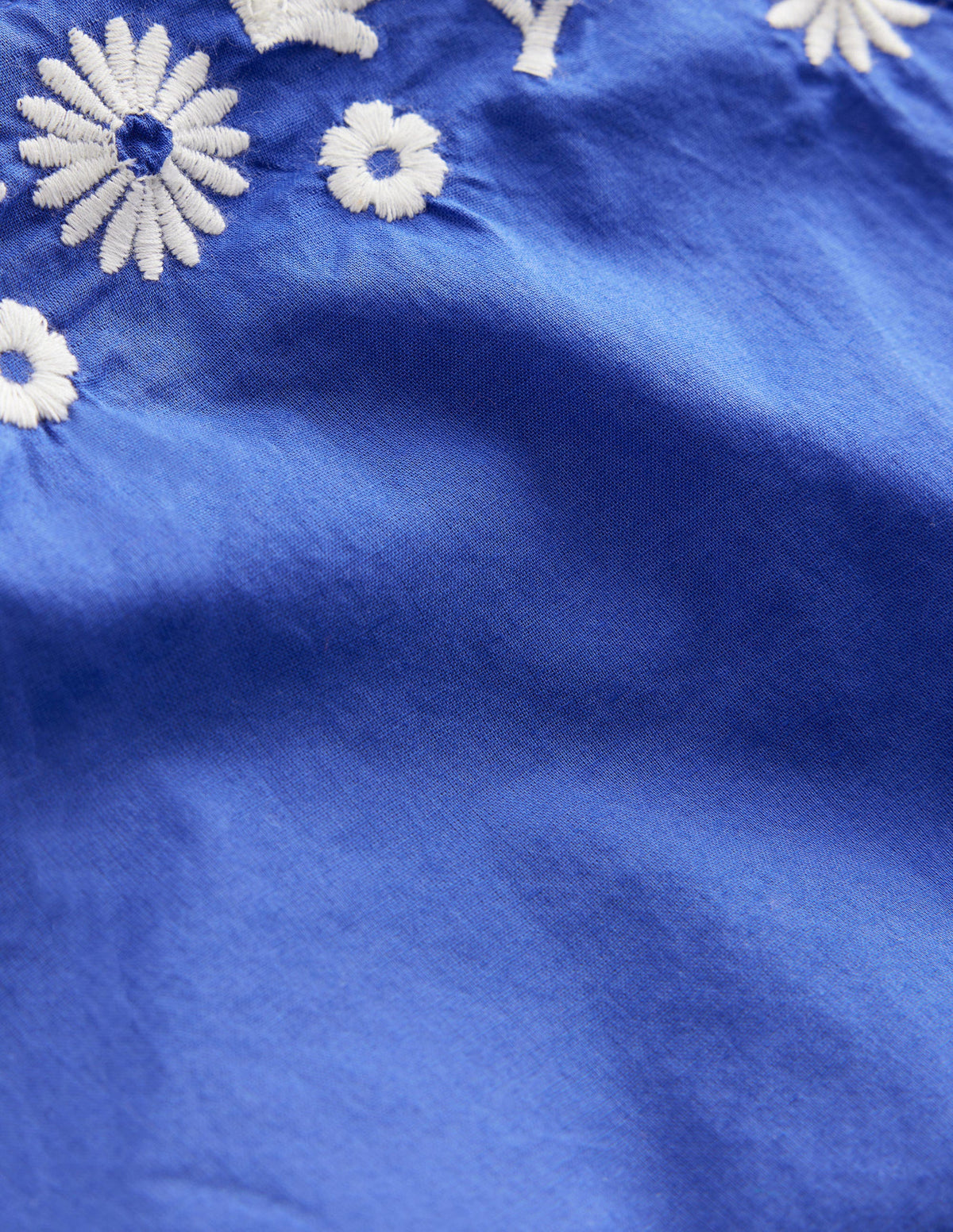 Embroidered Cross-Back Dress-Bluing Blue - Image 3