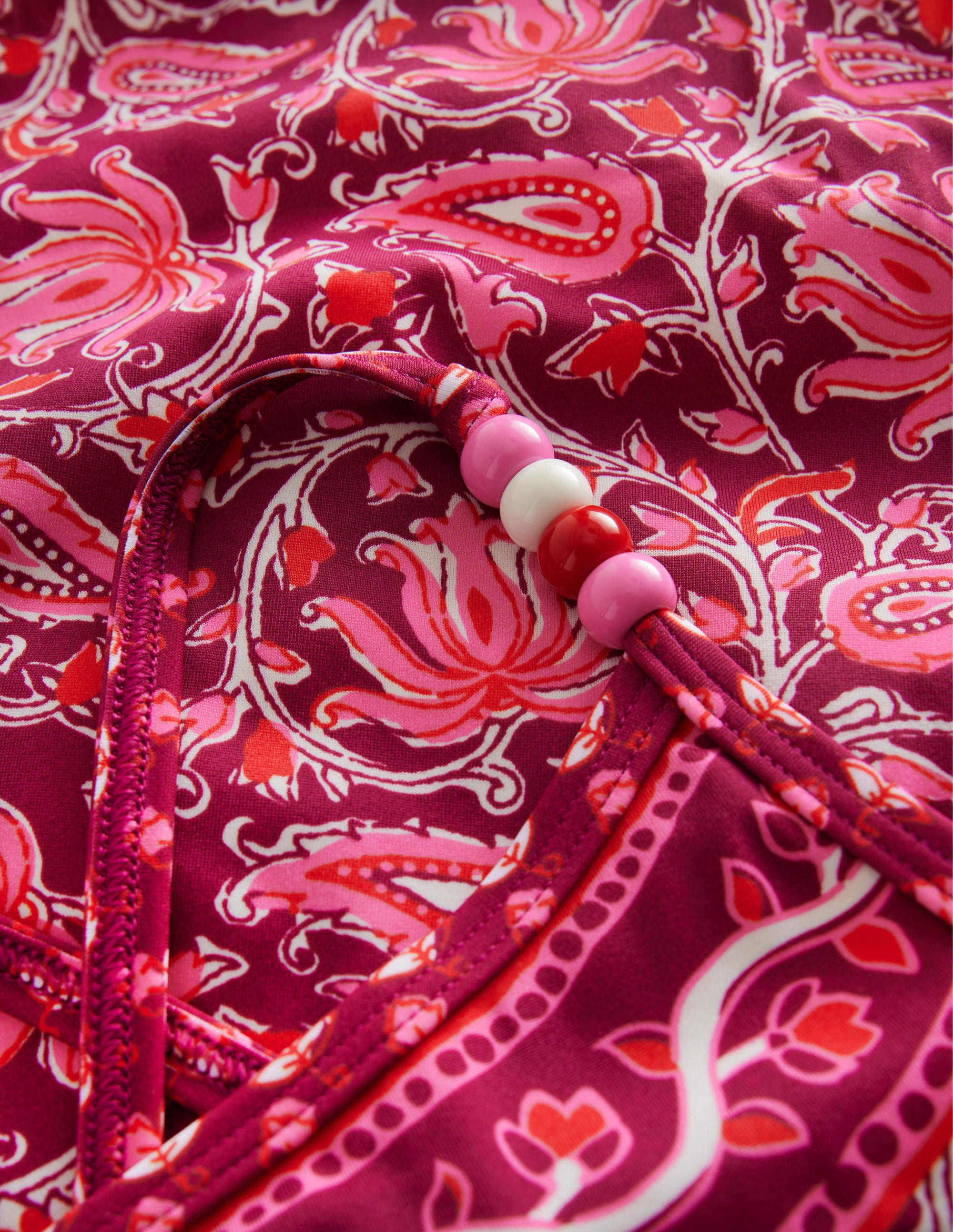 Beaded Swimsuit-Raspberry Radiance Paisley - Image 3