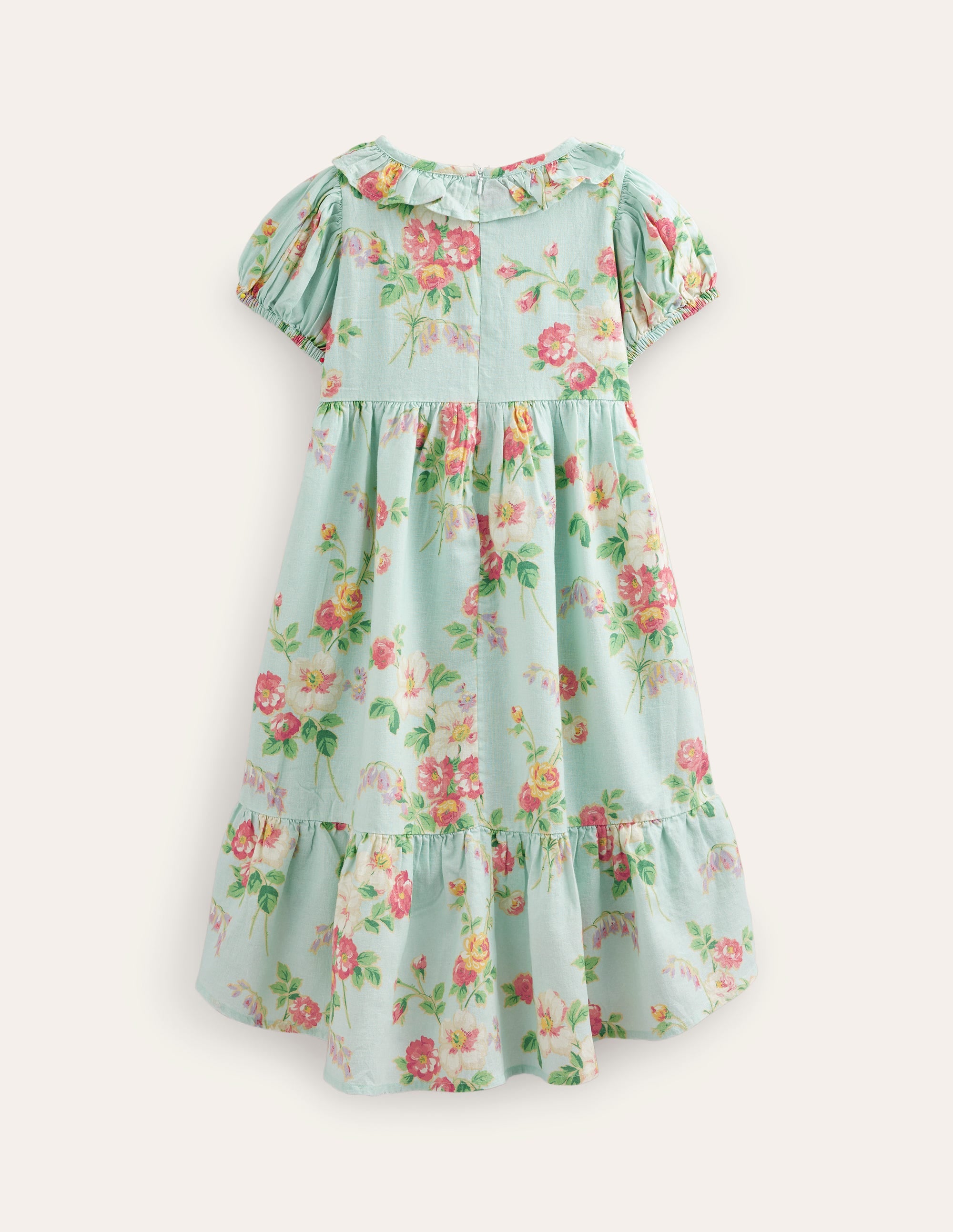Dip Hem Ruffle Dress-Multi Vintage Floral - Image 2