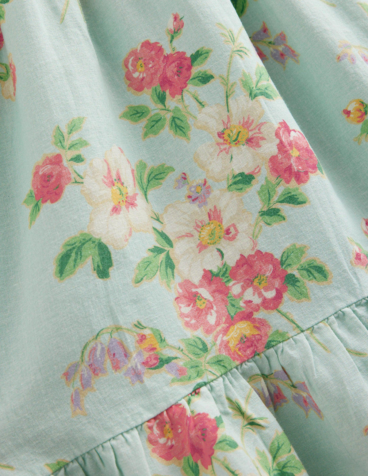 Dip Hem Ruffle Dress-Multi Vintage Floral-3