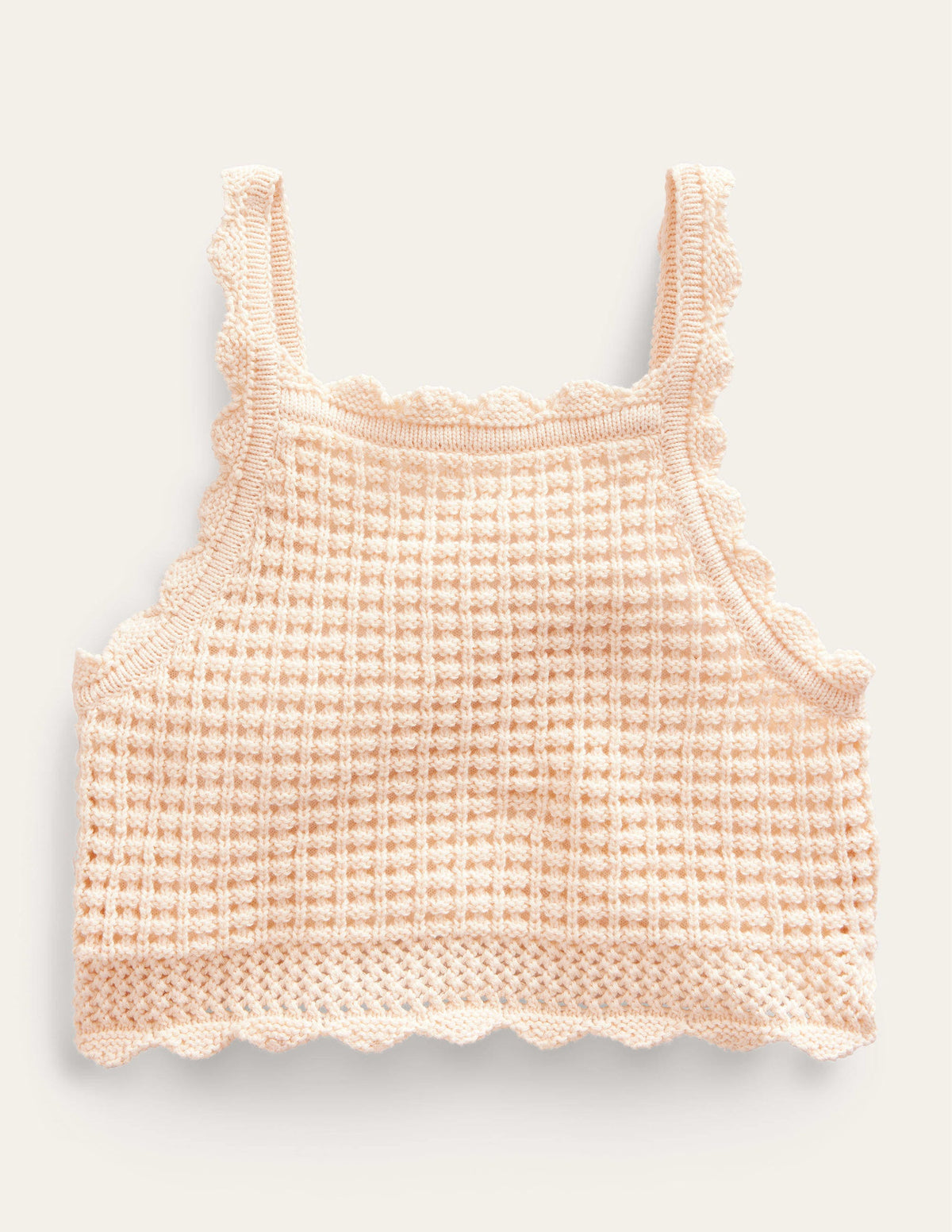 Mock Crochet Top-Dorset Cream - Image 1