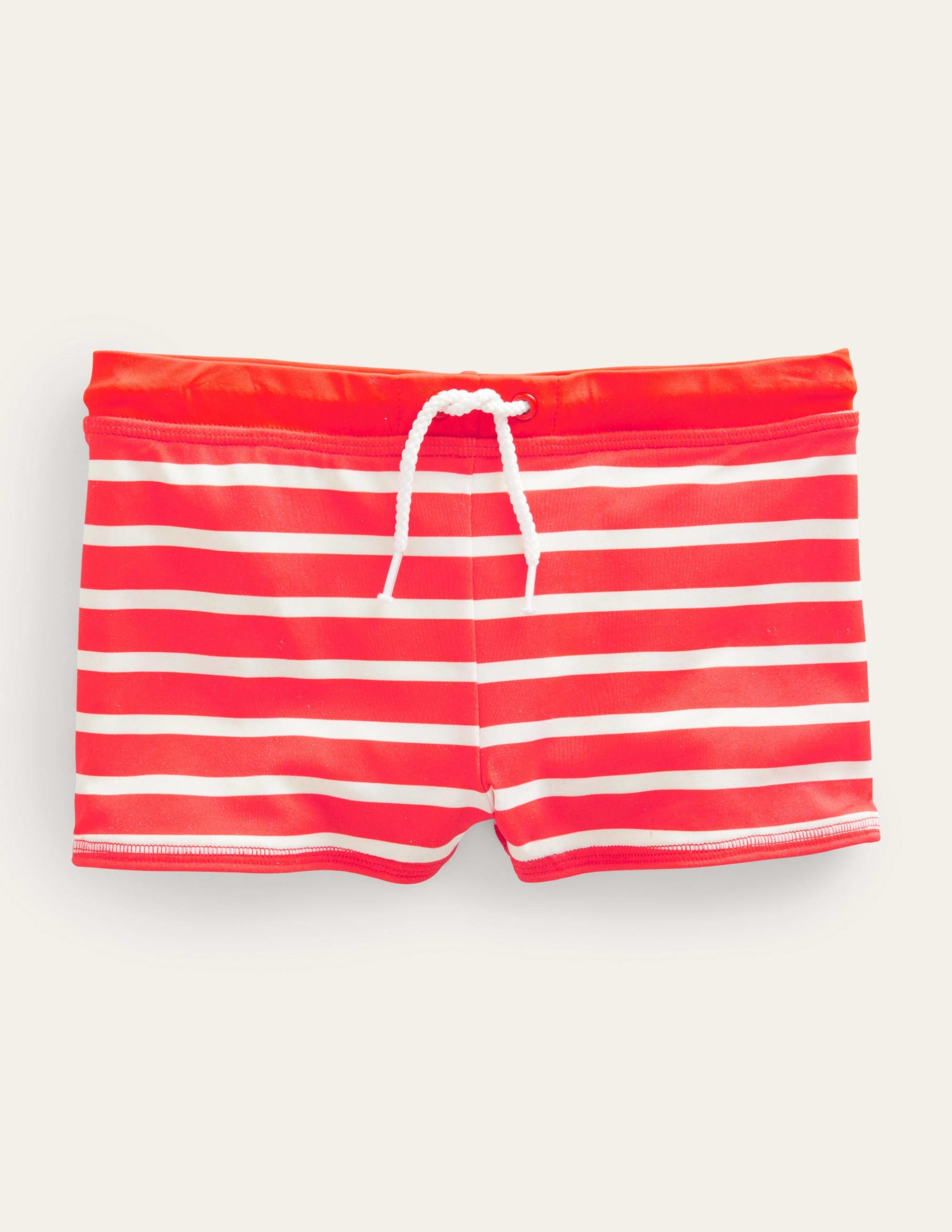 Swim Trunks-Strawberry Tart & Ivory Stripe - Image 1