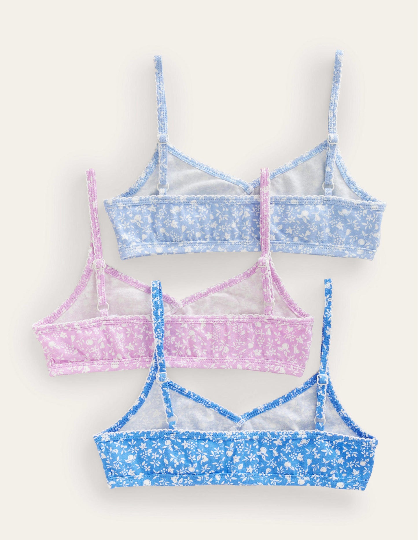 Crossover Crop Tops 3 Pack-Orchid Floral