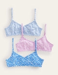 Crossover Crop Tops 3 Pack-Orchid Floral