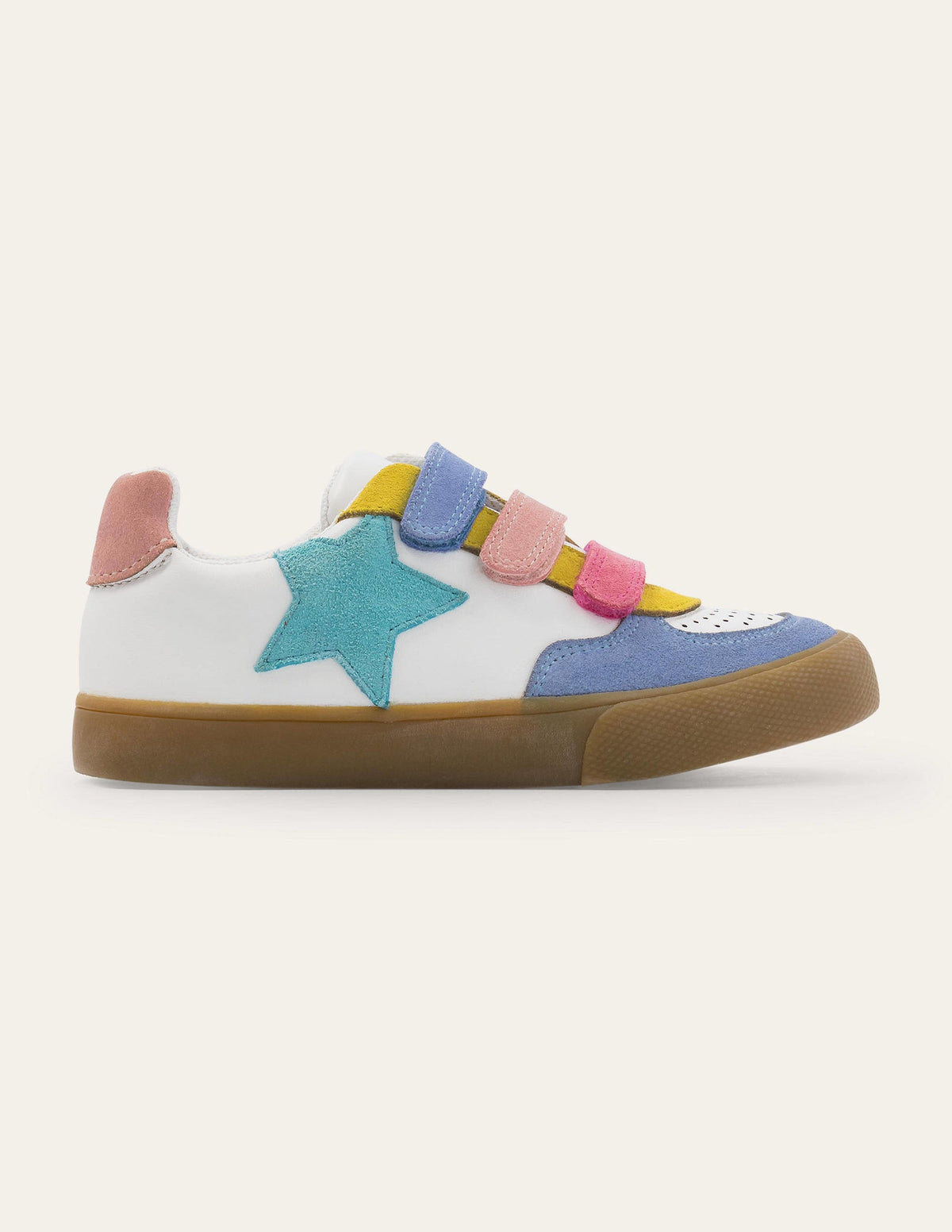 Leather Low Tops-Multi Pastel-1
