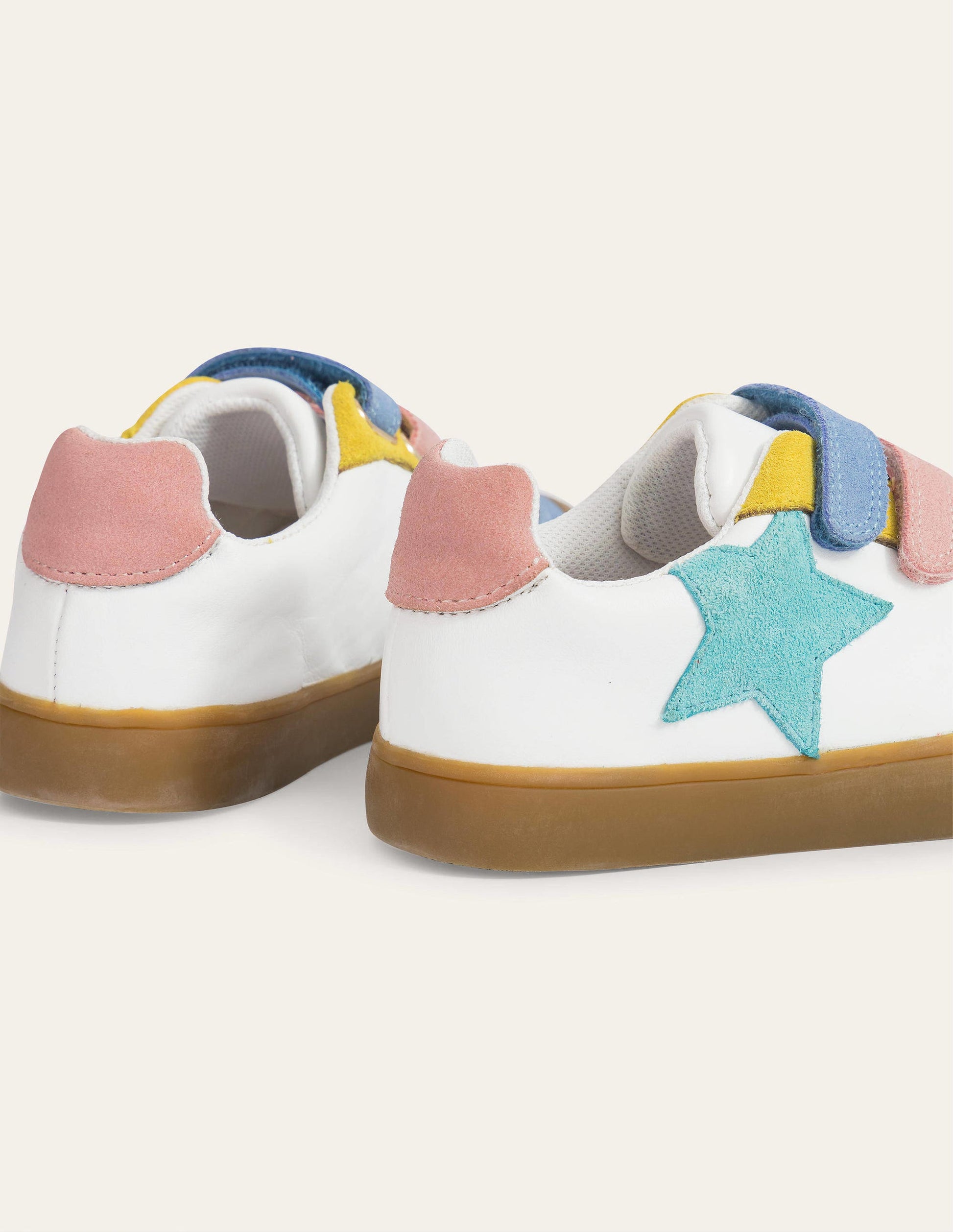 Leather Low Tops-Multi Pastel-3