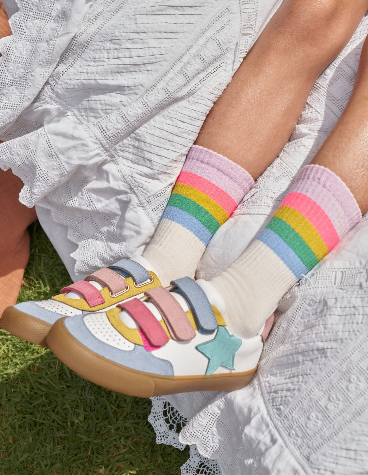 Leather Low Tops-Multi Pastel-4