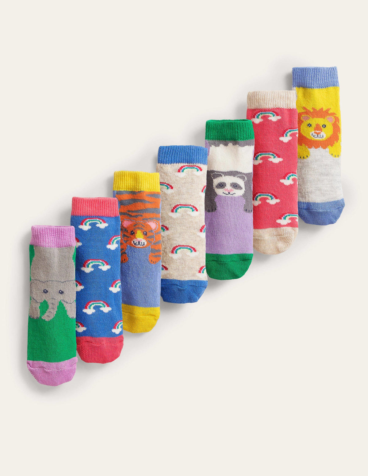 Sock Box 7 Pack-Multi Jungle Animals-1