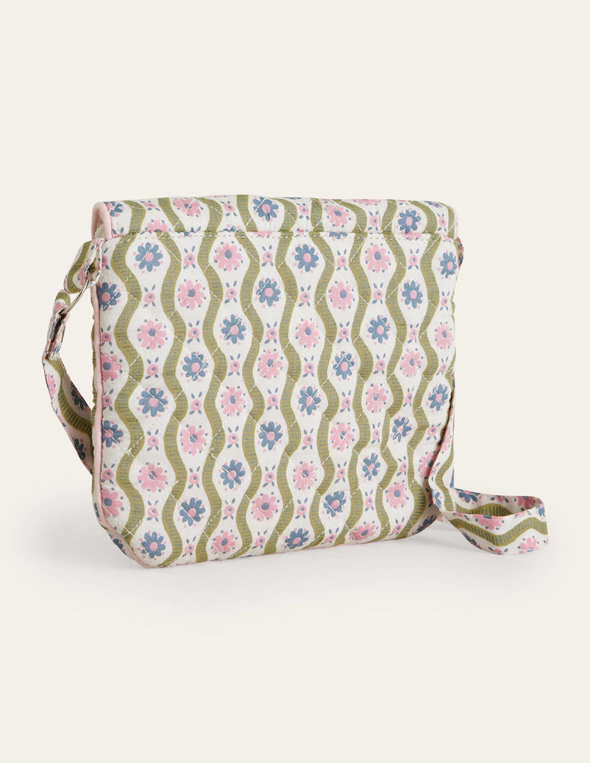 Quilted Crossbody Bag-Vanilla Pod Daisy Wave - Image 2