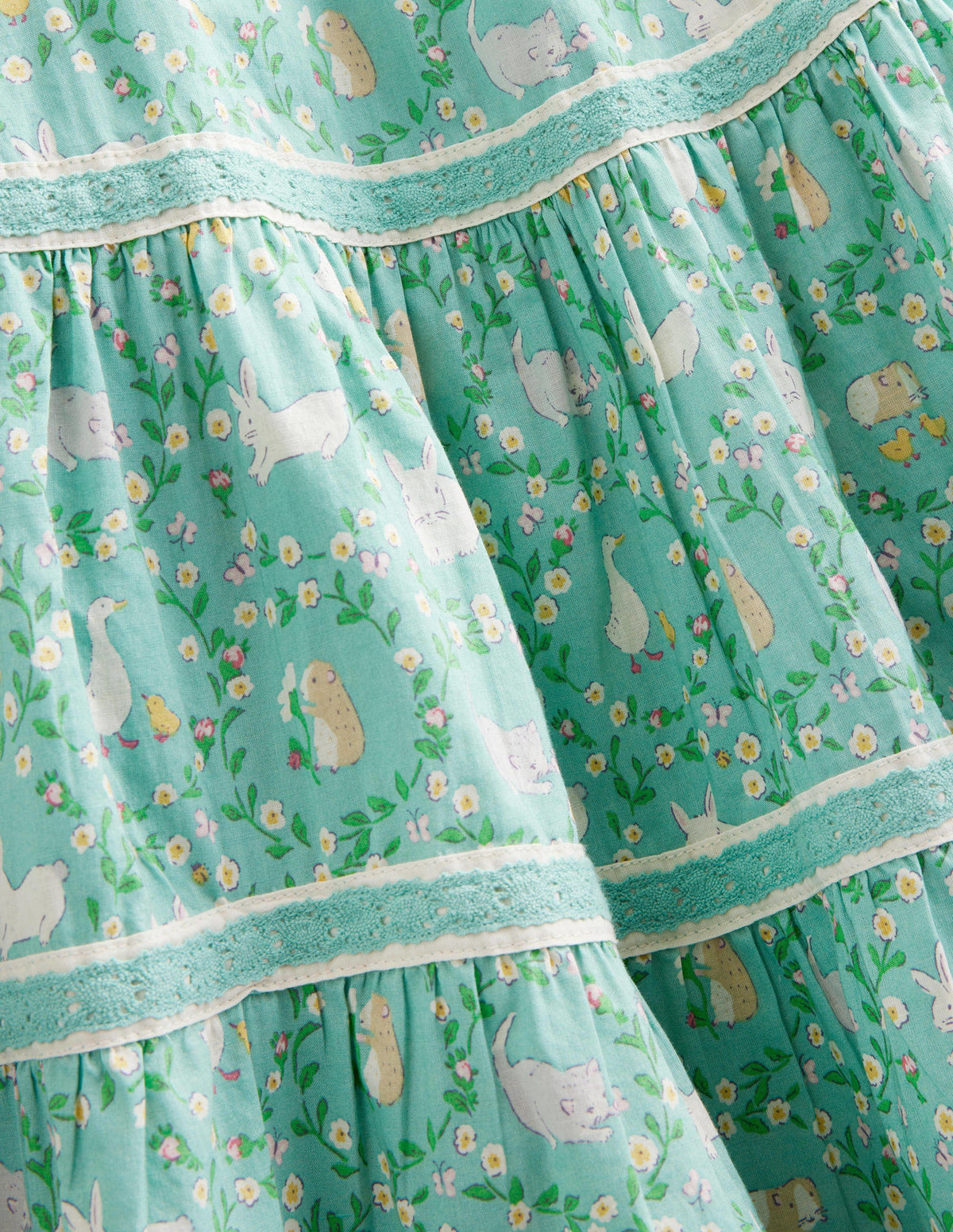 Midi Tiered Skirt-Hot Spring Bunnies-3