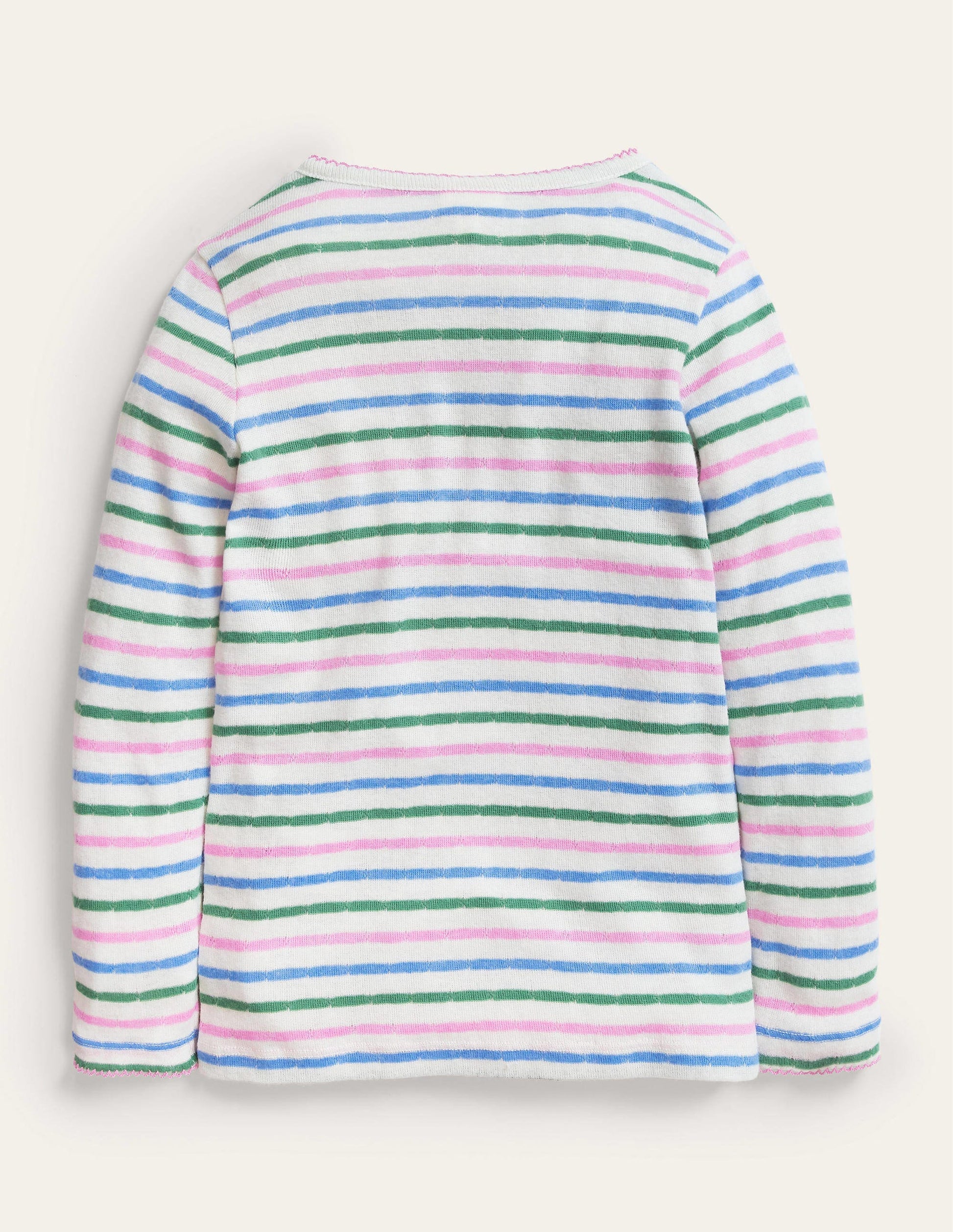 Supersoft Pointelle T-shirt-Boto Pink/Blue-2