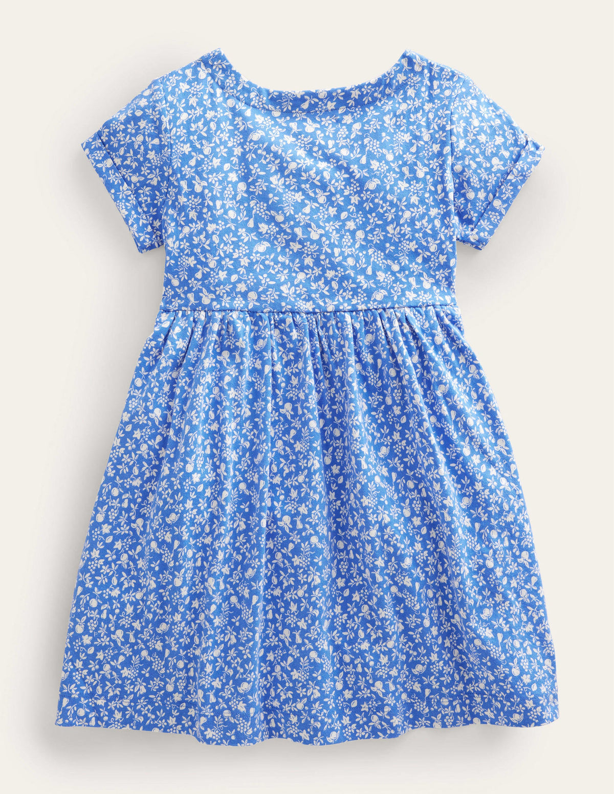 Short Sleeve Fun Jersey Dress-Penzance Blue Orchard-2