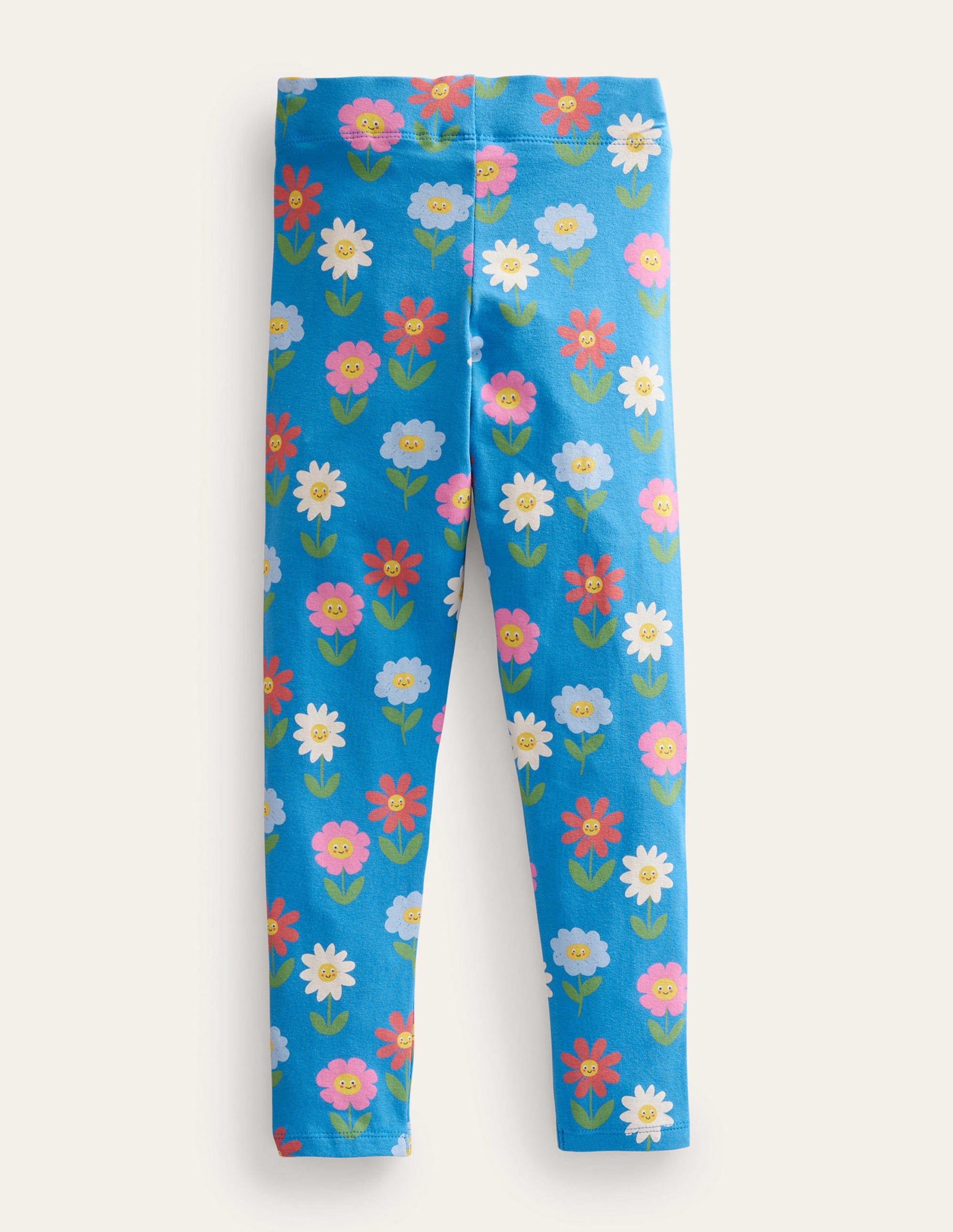 Fun Leggings-Penzance Blue Flowers-2